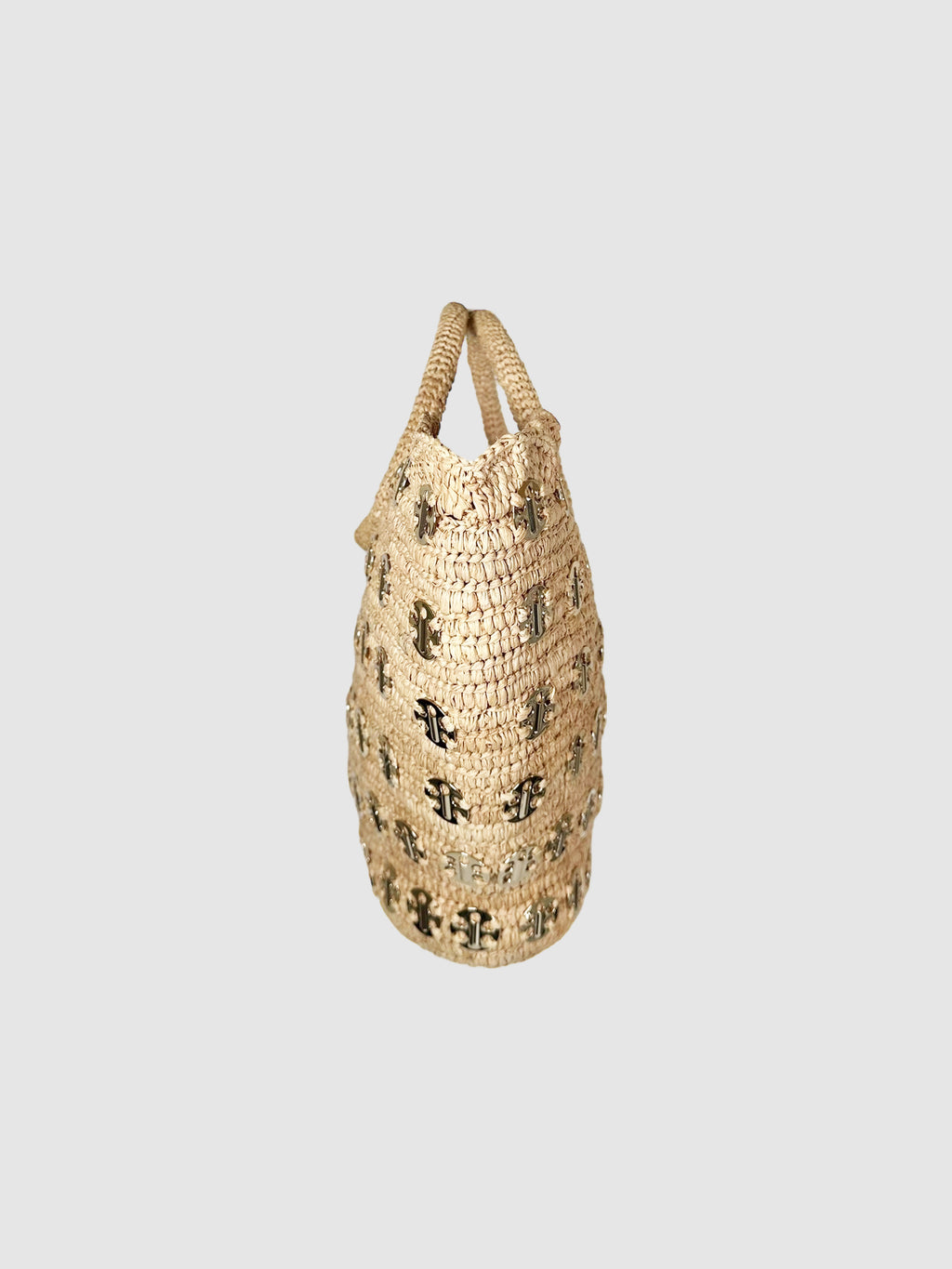 Embellished Basket Bag