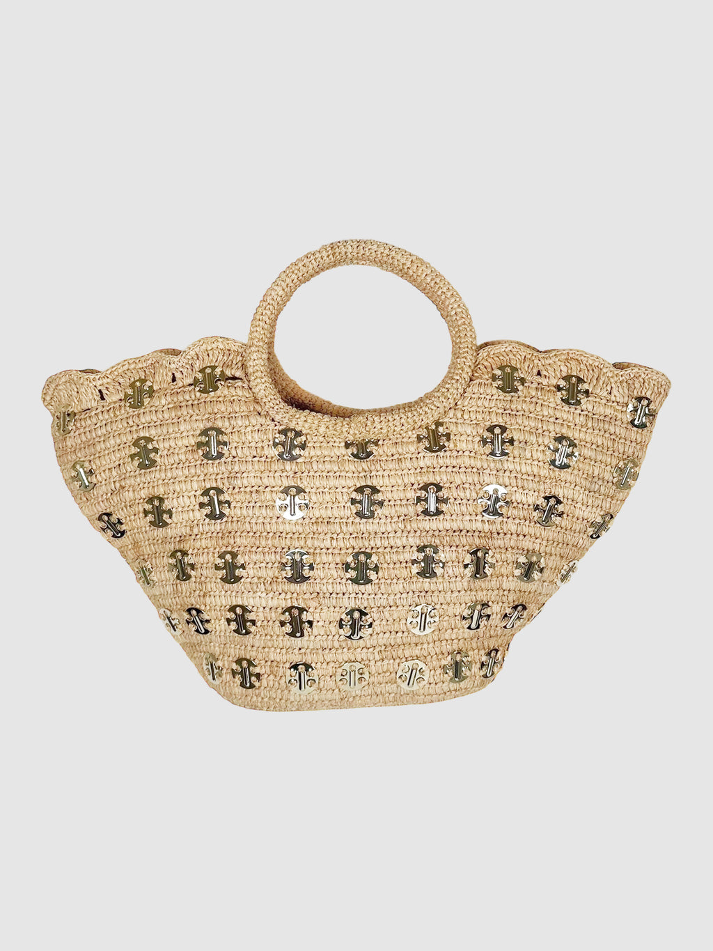 Embellished Basket Bag