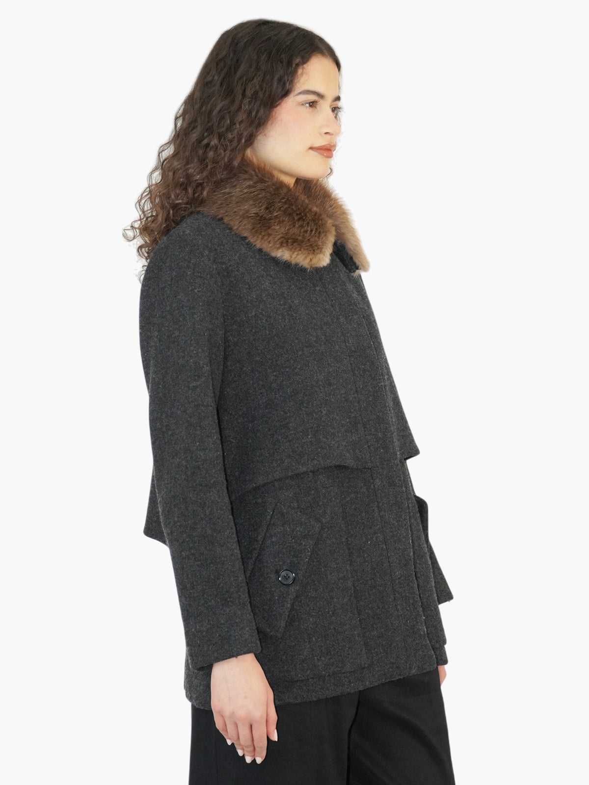 Beaver Collar Coat