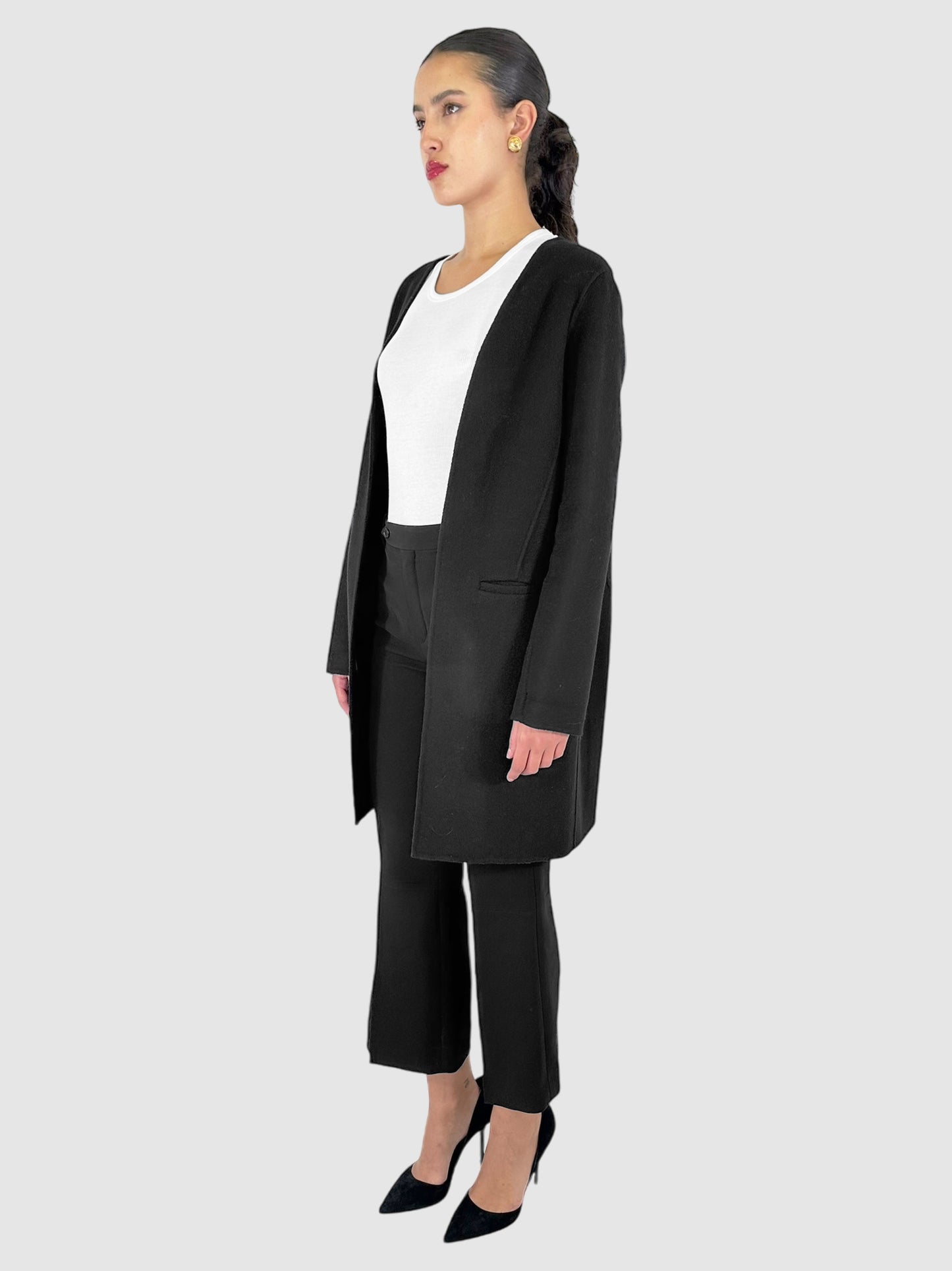 Open Front Wool Jacket - Size 8