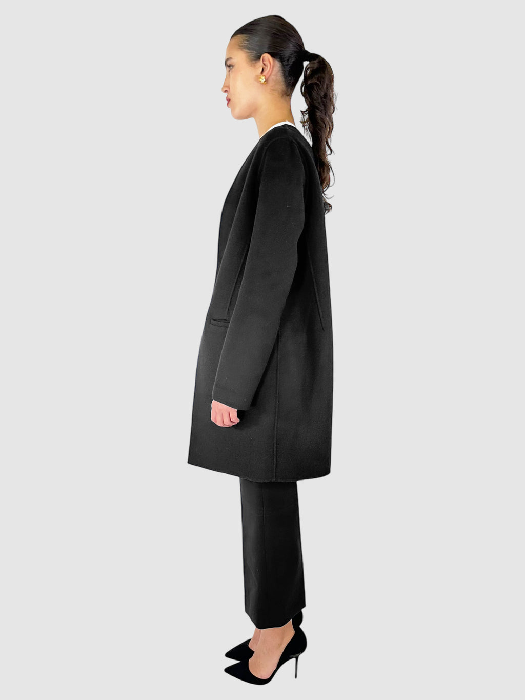 Open Front Wool Jacket - Size 8