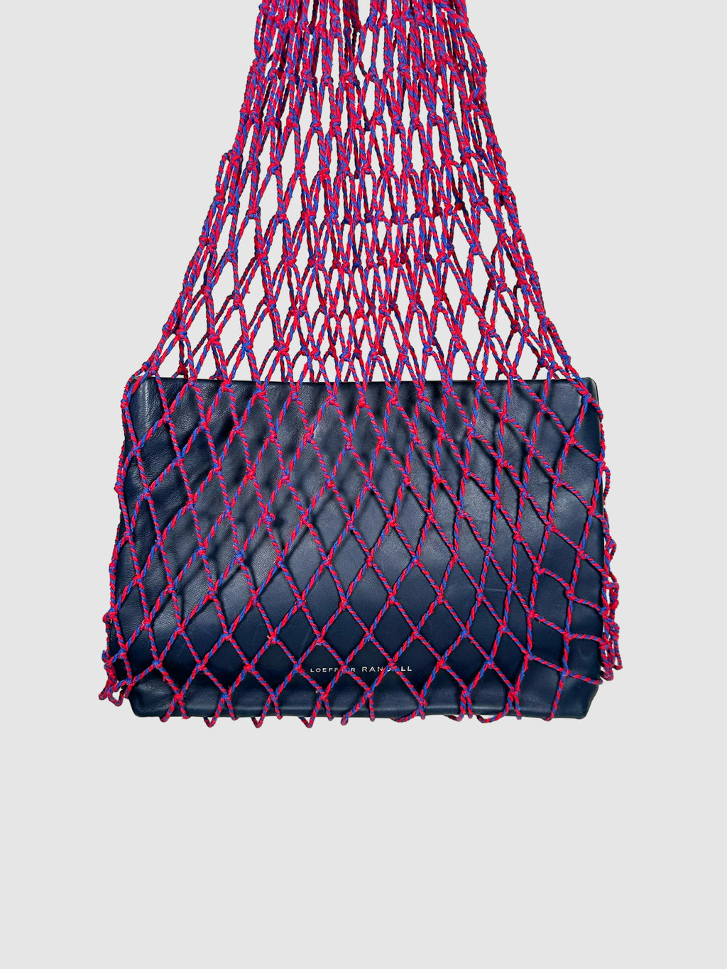 Loeffler Randall Red and Navy Blue Adrienne Net Tote Bag Set Consignment Secondhand Designer Luxury Resale Toronto Trendy
