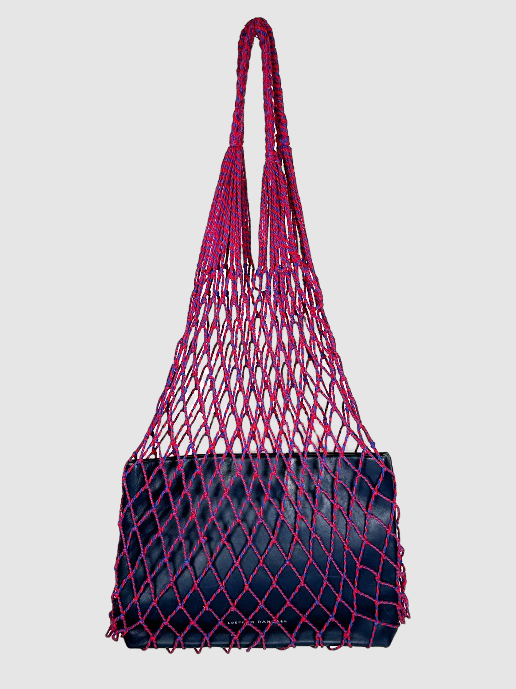 Loeffler Randall Red and Navy Blue Adrienne Net Tote Bag Set Consignment Secondhand Designer Luxury Resale Toronto Trendy
