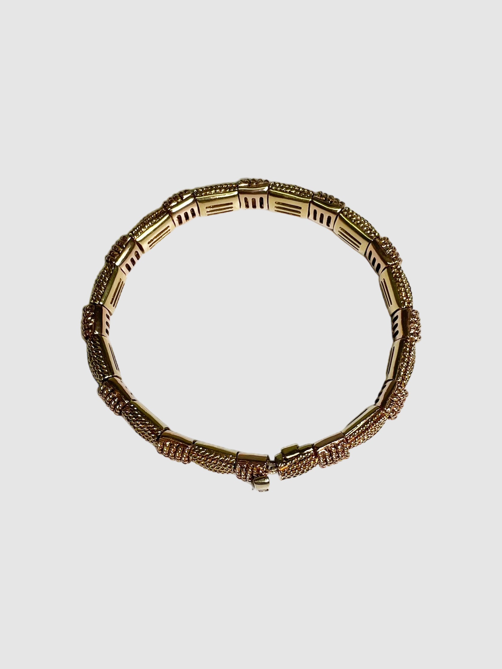 18K Gold Narrow Woven Bracelet