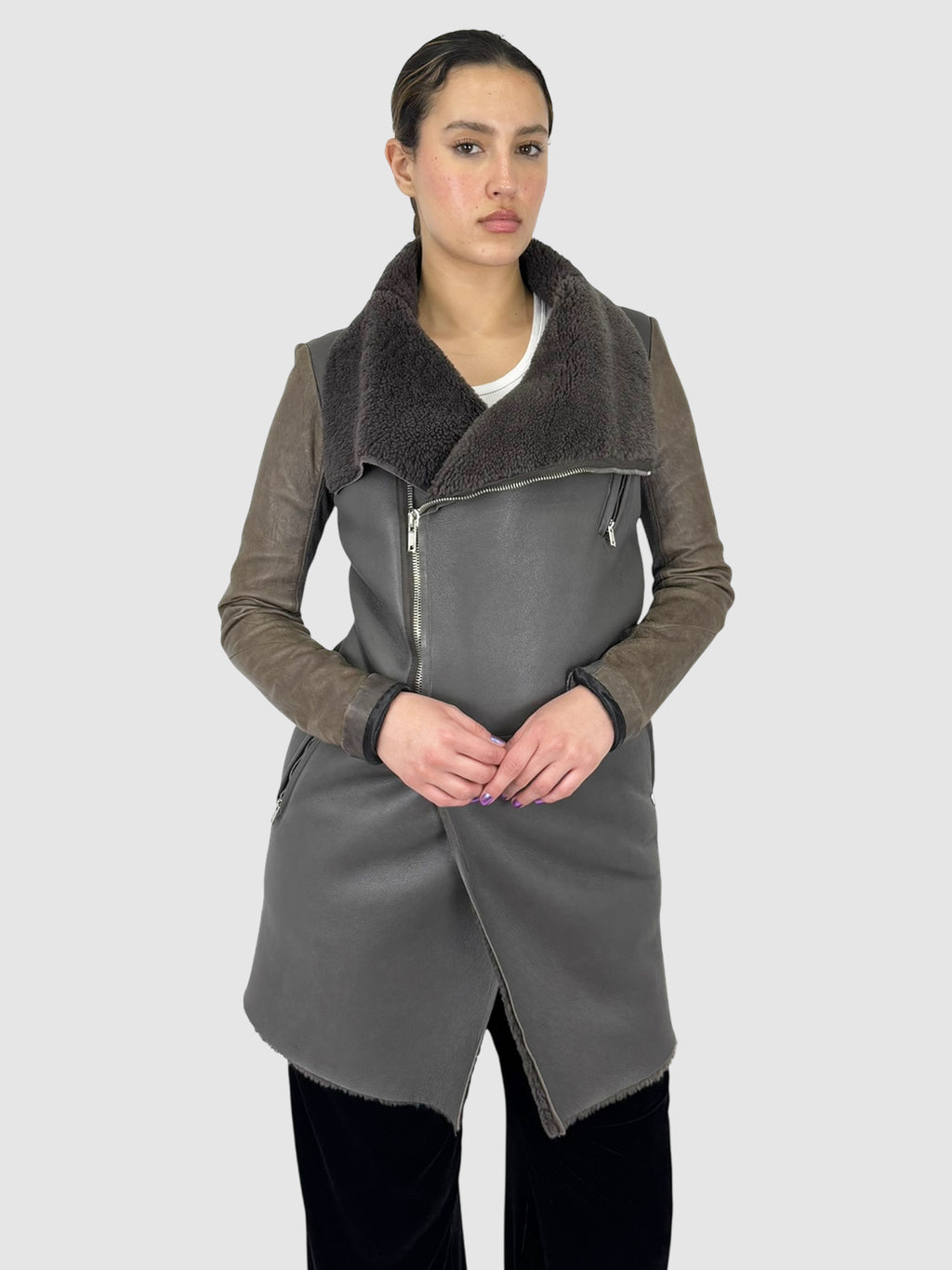 Shearling Zip-Up Jacket