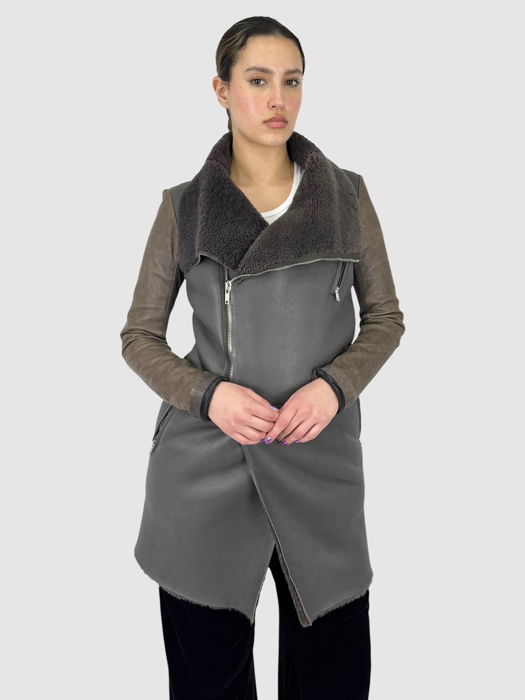 Shearling Zip-Up Jacket