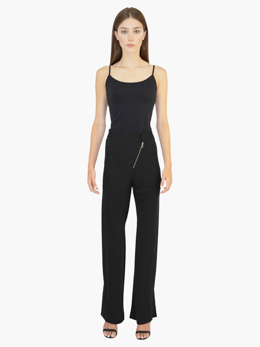 Diagonal Zip Pants