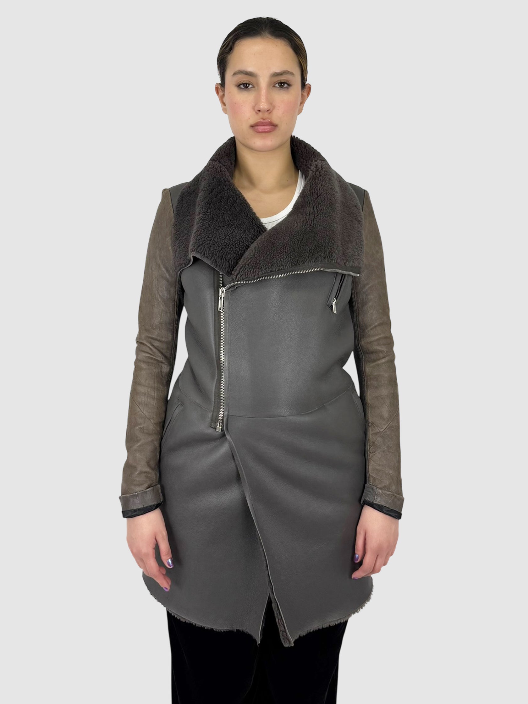 Shearling Zip-Up Jacket