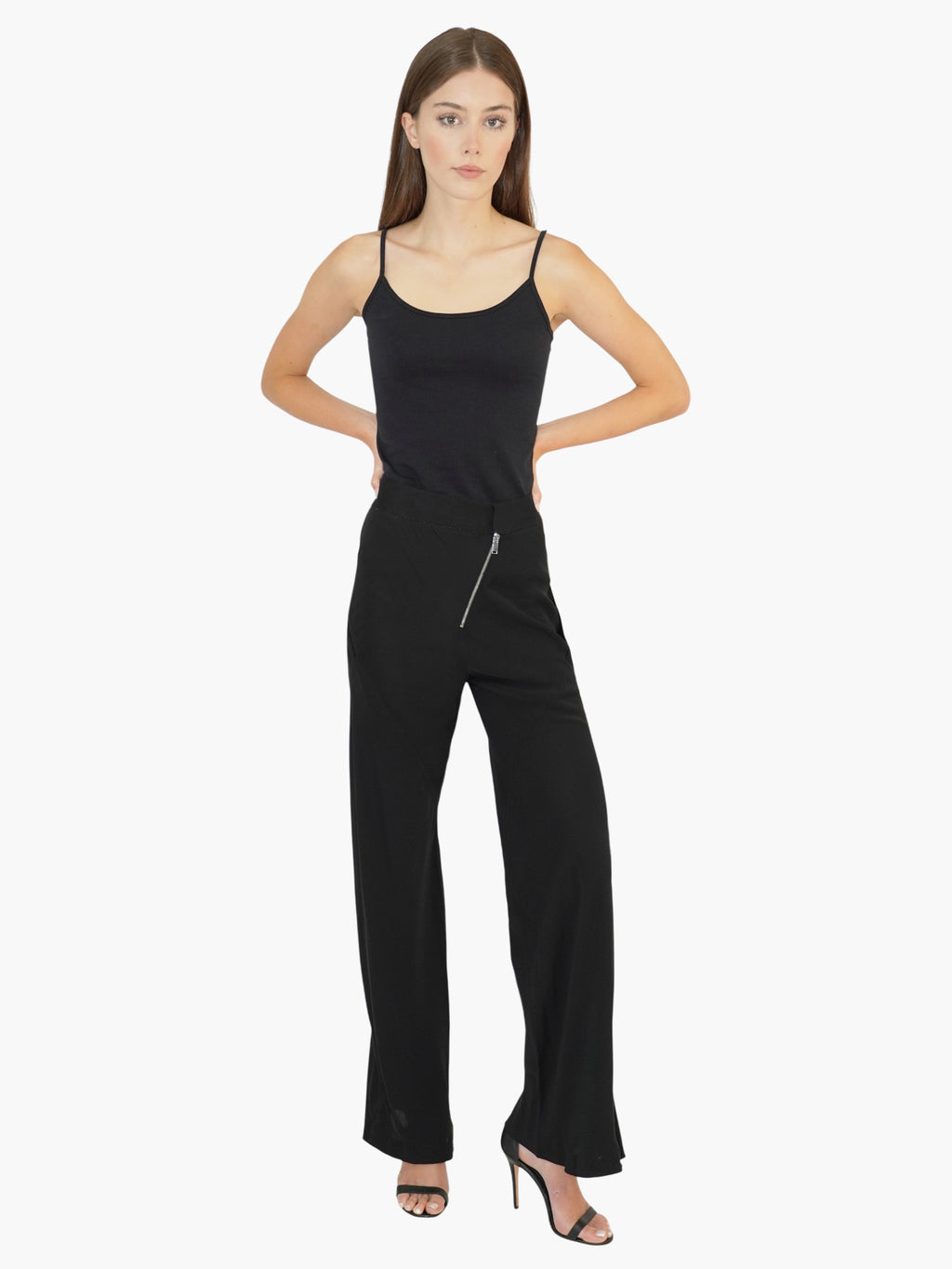 Diagonal Zip Pants