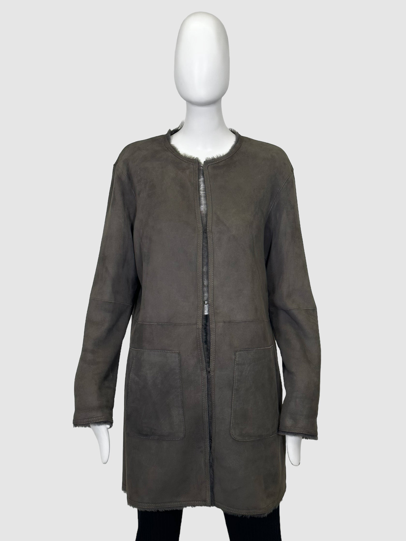 Reversible Shearling Coat - Size 6