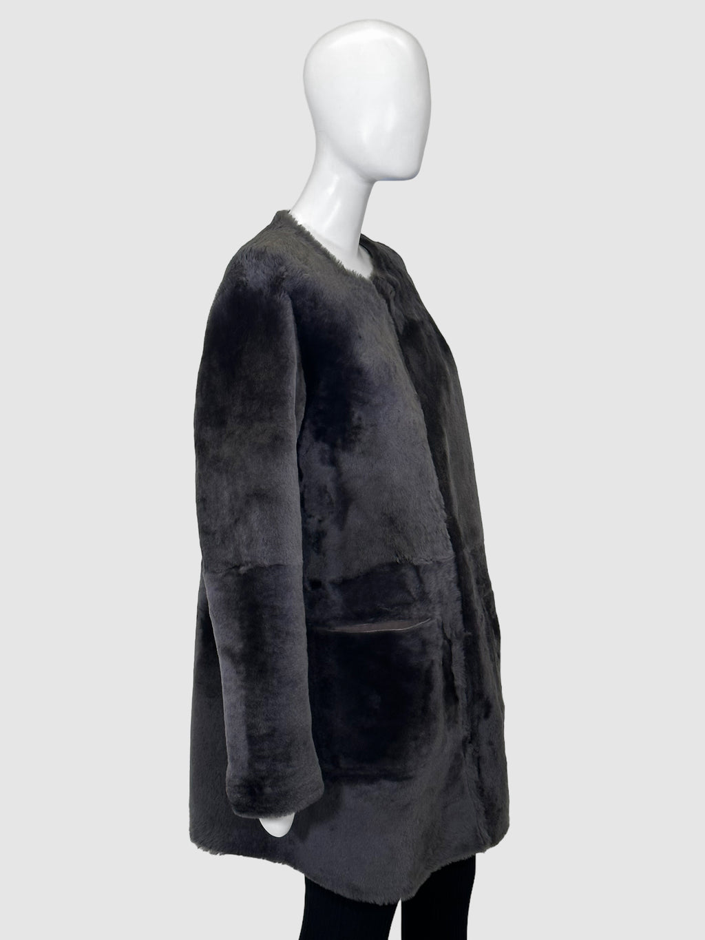 Reversible Shearling Coat - Size 6