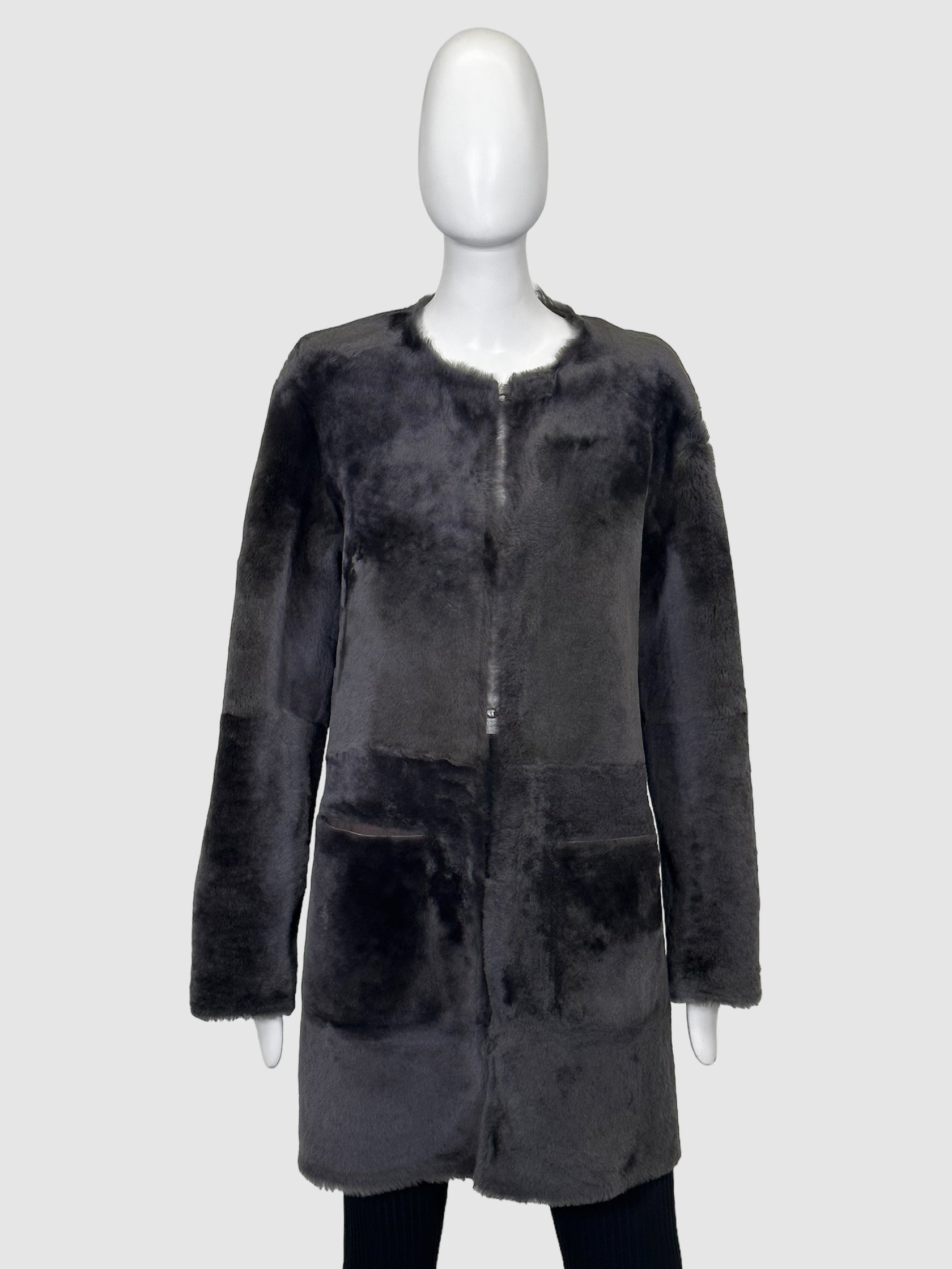 Reversible Shearling Coat - Size 6