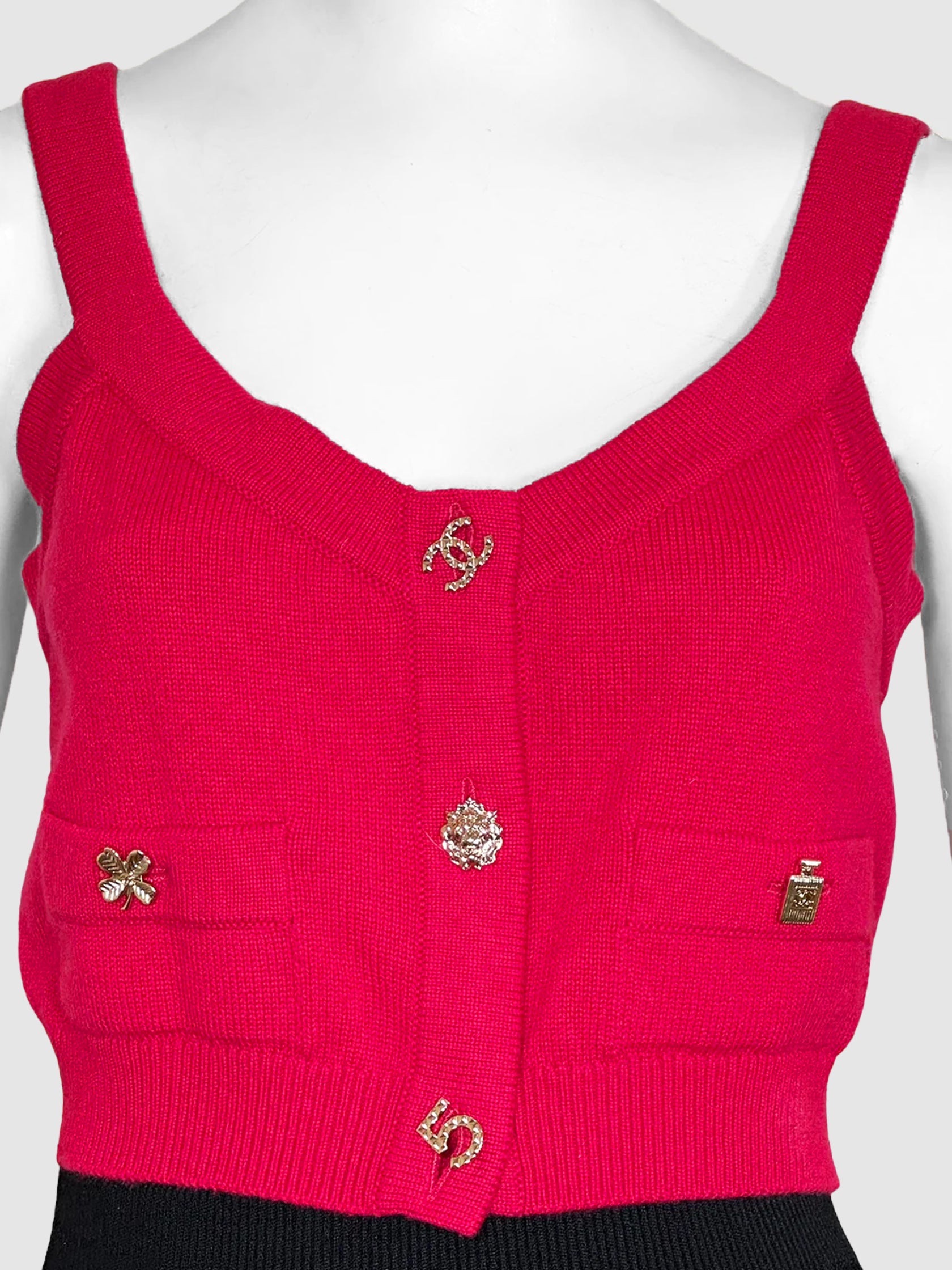 Cashmere Knit Crop Top - Size 38