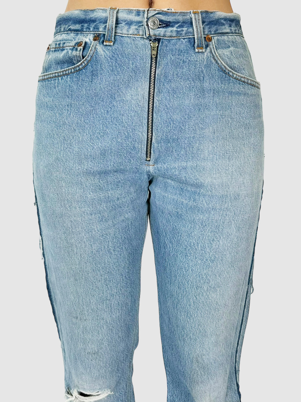 RE/DONE Levi's High-Rise Straight Leg Jeans Size 28 Consignment Secondhand Designer Luxury Resale Toronto Trendy