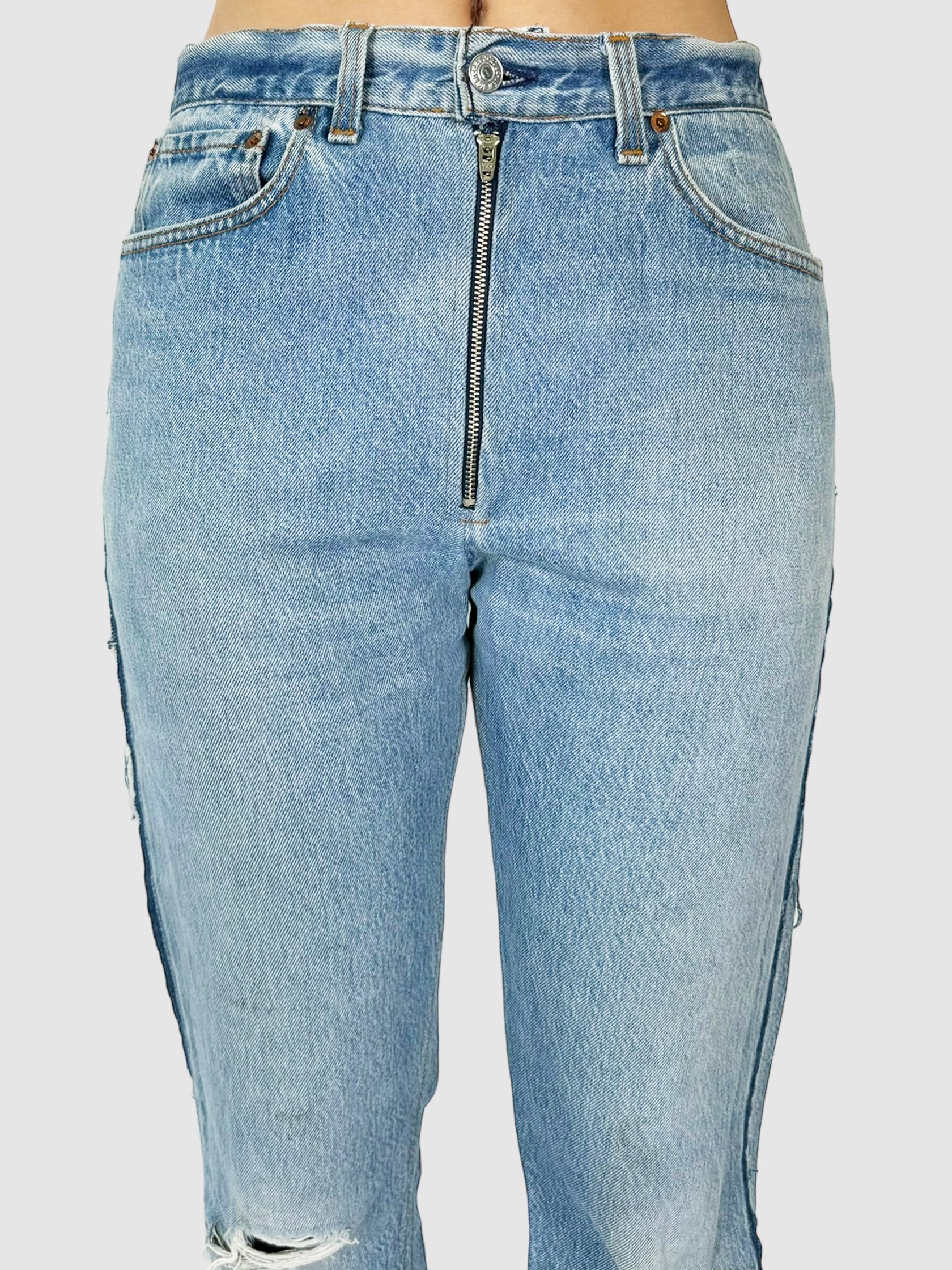 RE/DONE Levi's High-Rise Straight Leg Jeans Size 28 Consignment Secondhand Designer Luxury Resale Toronto Trendy