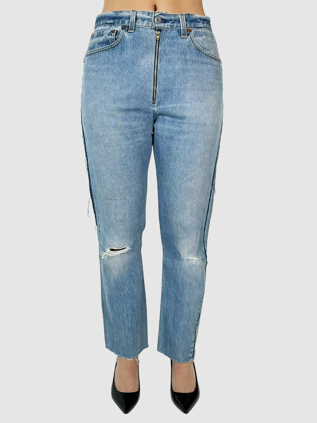 RE/DONE Levi's High-Rise Straight Leg Jeans Size 28 Consignment Secondhand Designer Luxury Resale Toronto Trendy