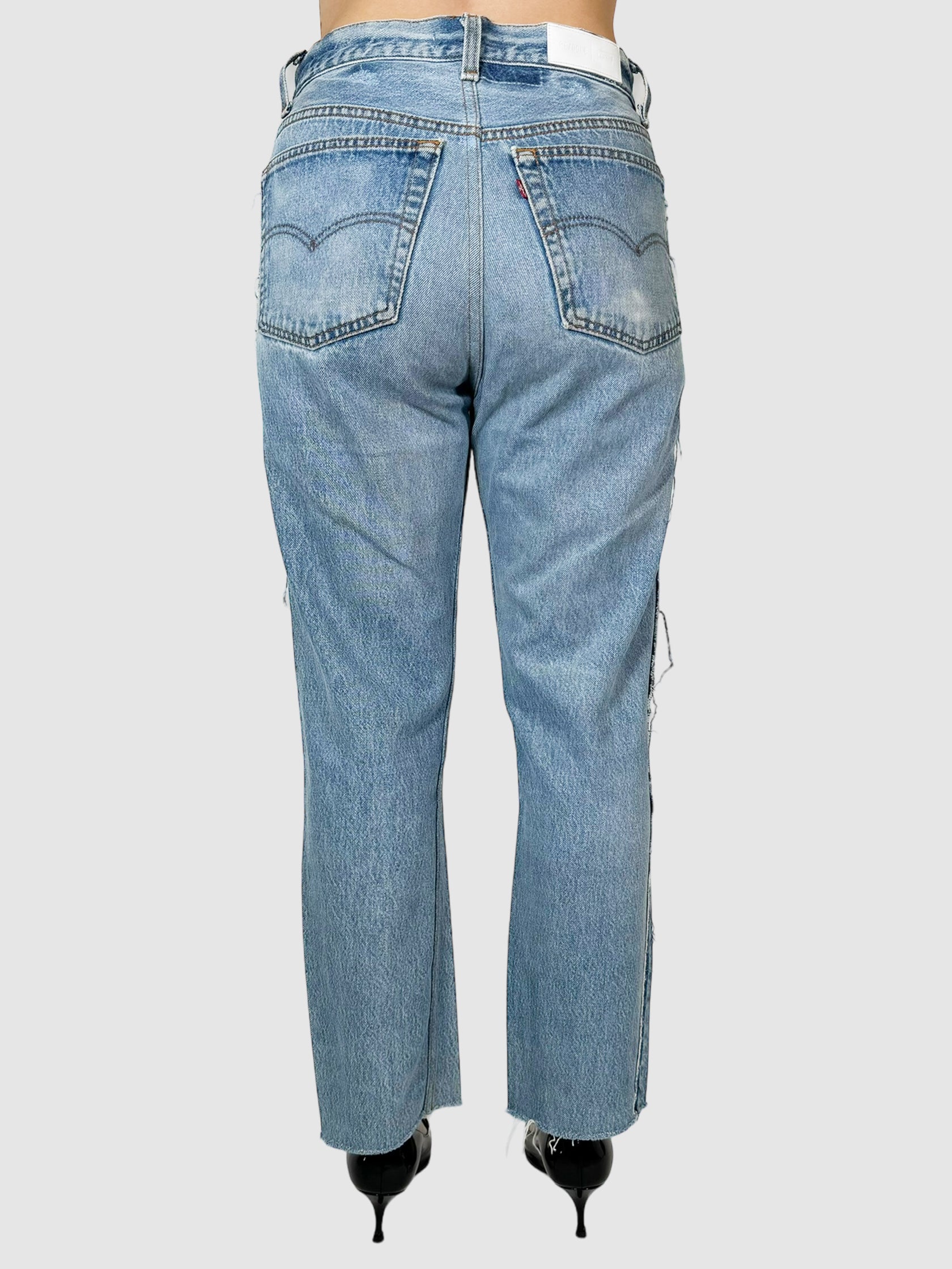 RE/DONE Levi's High-Rise Straight Leg Jeans Size 28 Consignment Secondhand Designer Luxury Resale Toronto Trendy