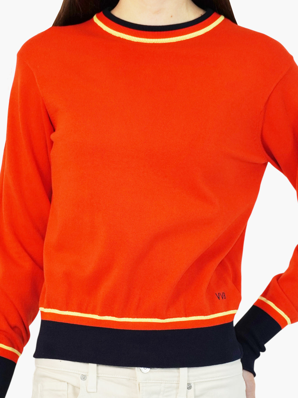 Striped Trim Sweater