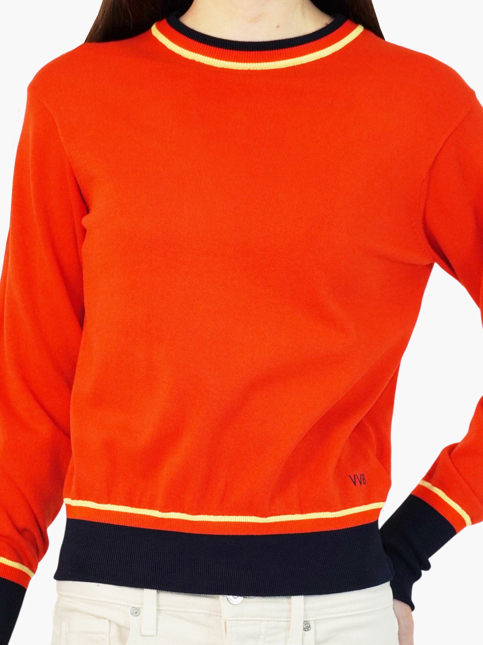 Striped Trim Sweater