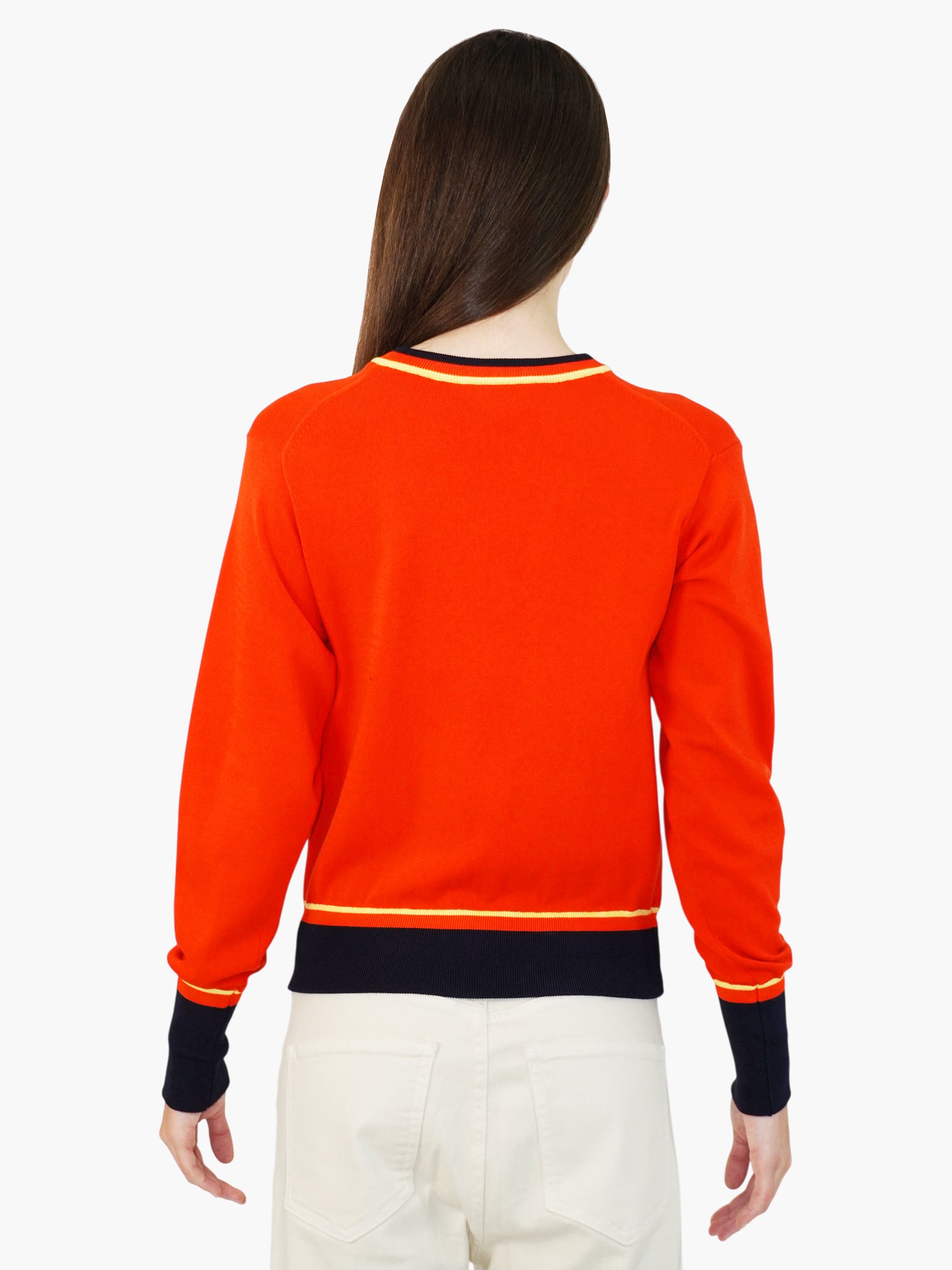 Striped Trim Sweater