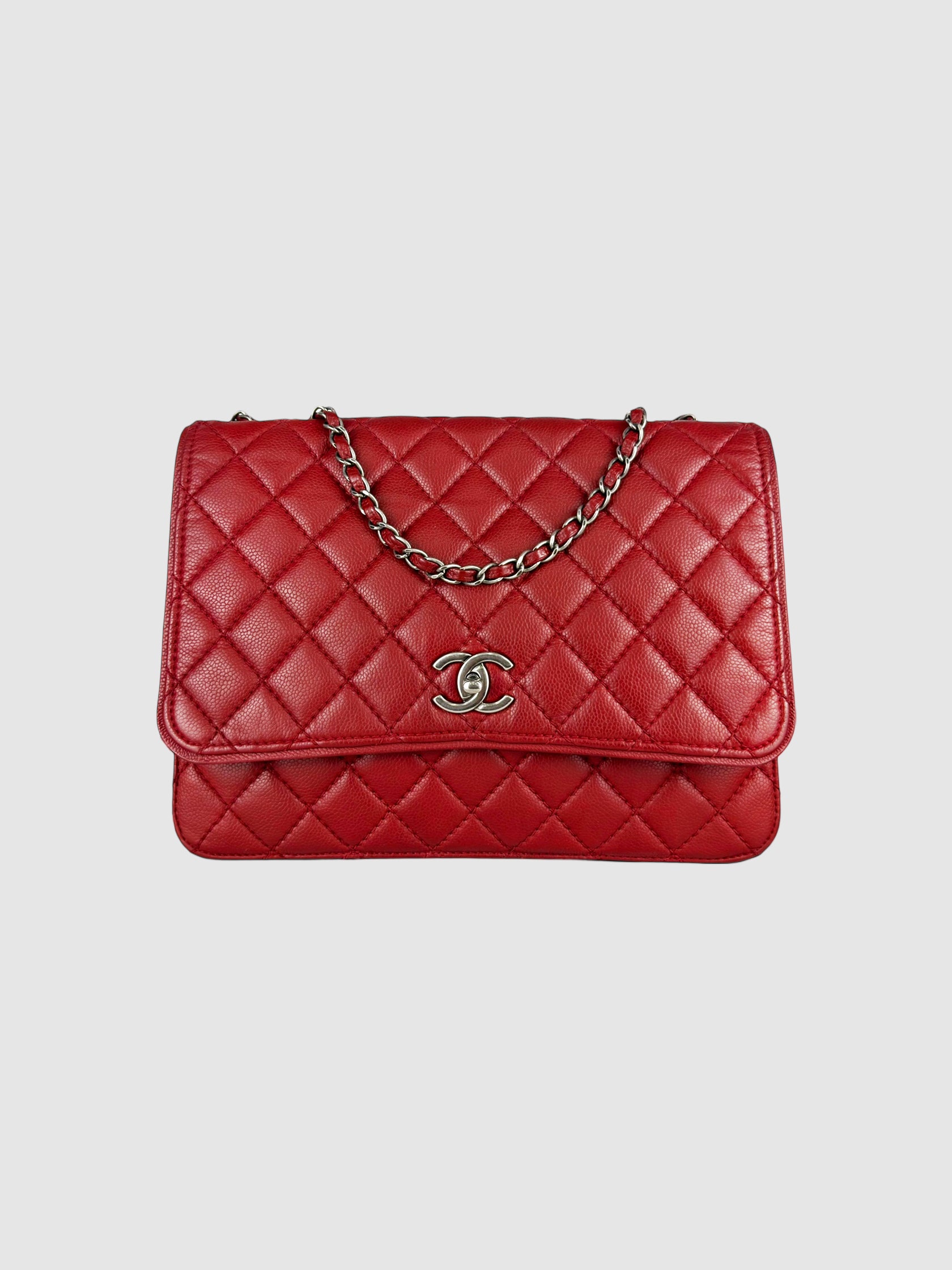 Chanel Red Quilted Leather Flap Bag luxury designer resale consignment toronto canada secondhand 