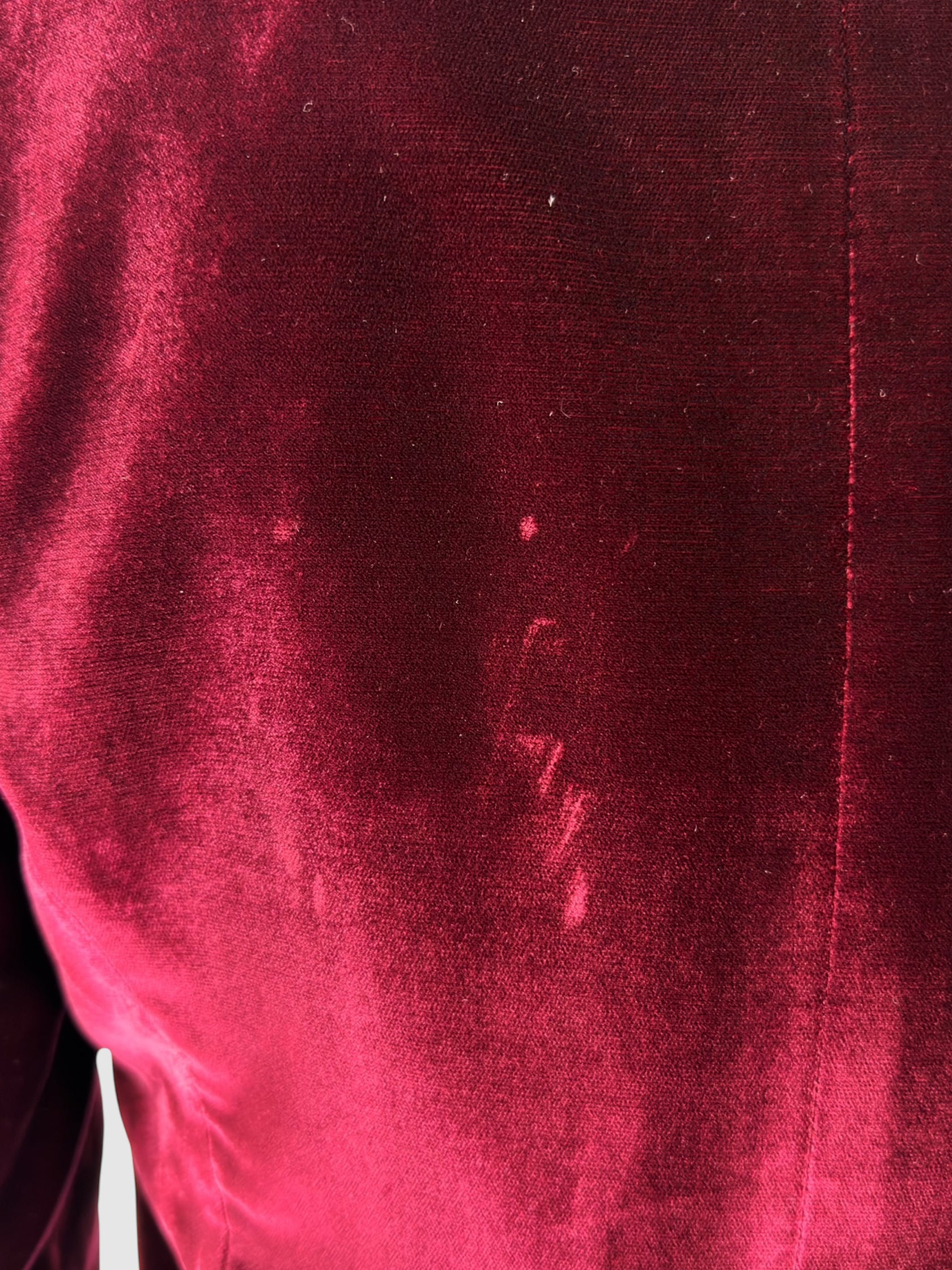 Velvet Single-Breasted Blazer