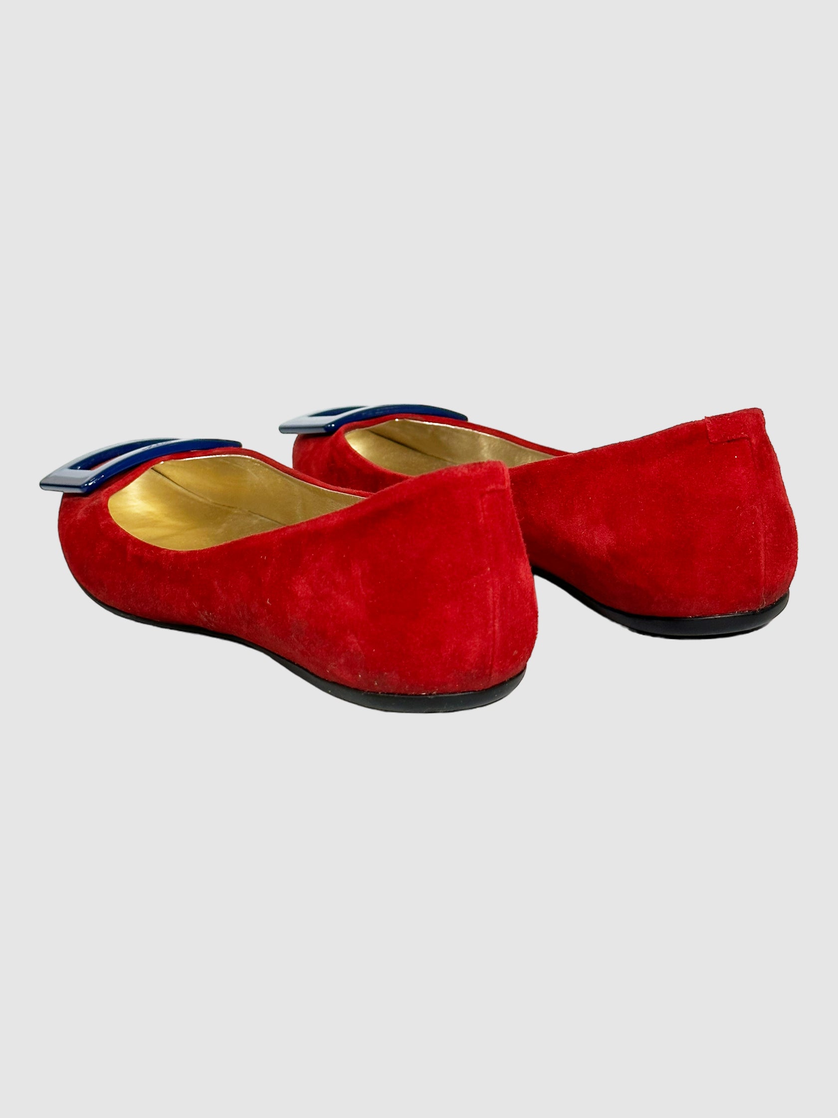 Roger Vivier Suede Flats - Size 39.5
