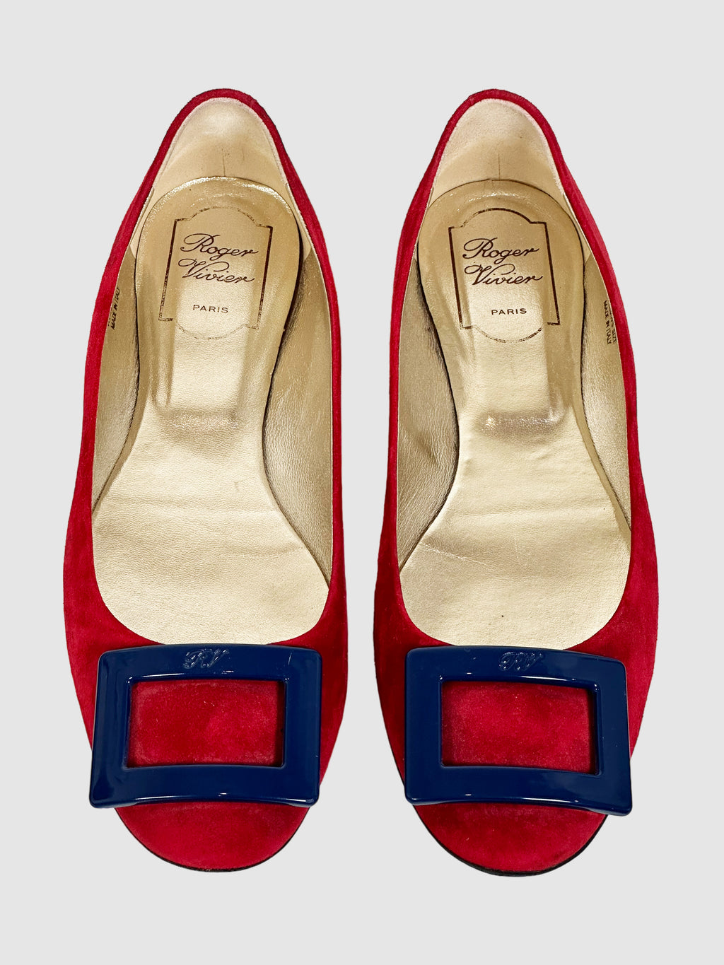 Roger Vivier Suede Flats - Size 39.5