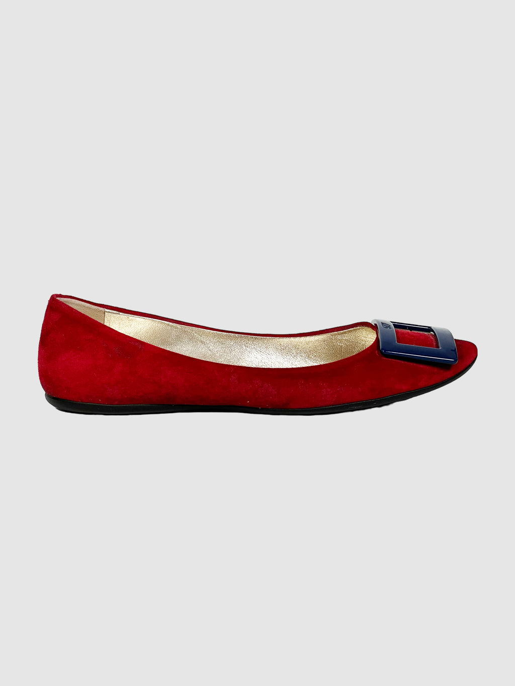 Roger Vivier Suede Flats - Size 39.5