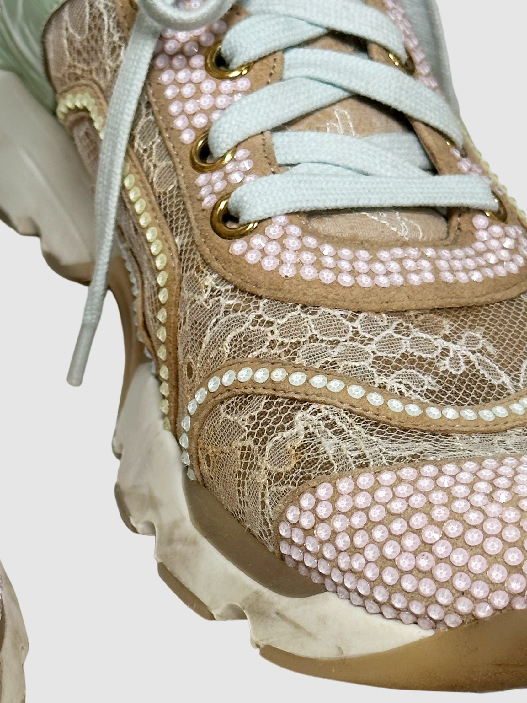 Crystal Embellishments Sneakers - Size 38