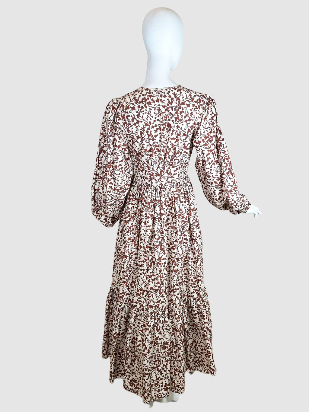 Maxi Cotton Floral Print Dress - Size 4