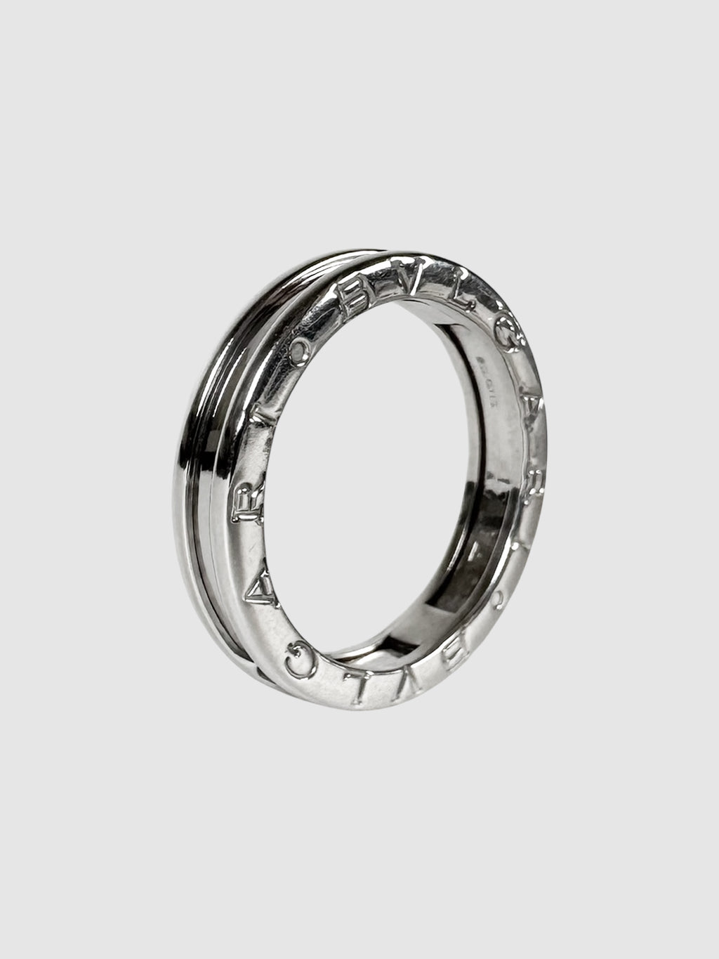 Bvlgari 18K White Gold B.Zero1 One-Band Ring size 9 jewellery jewelry accessories luxury designer resale consignment secondhand Toronto Canada 