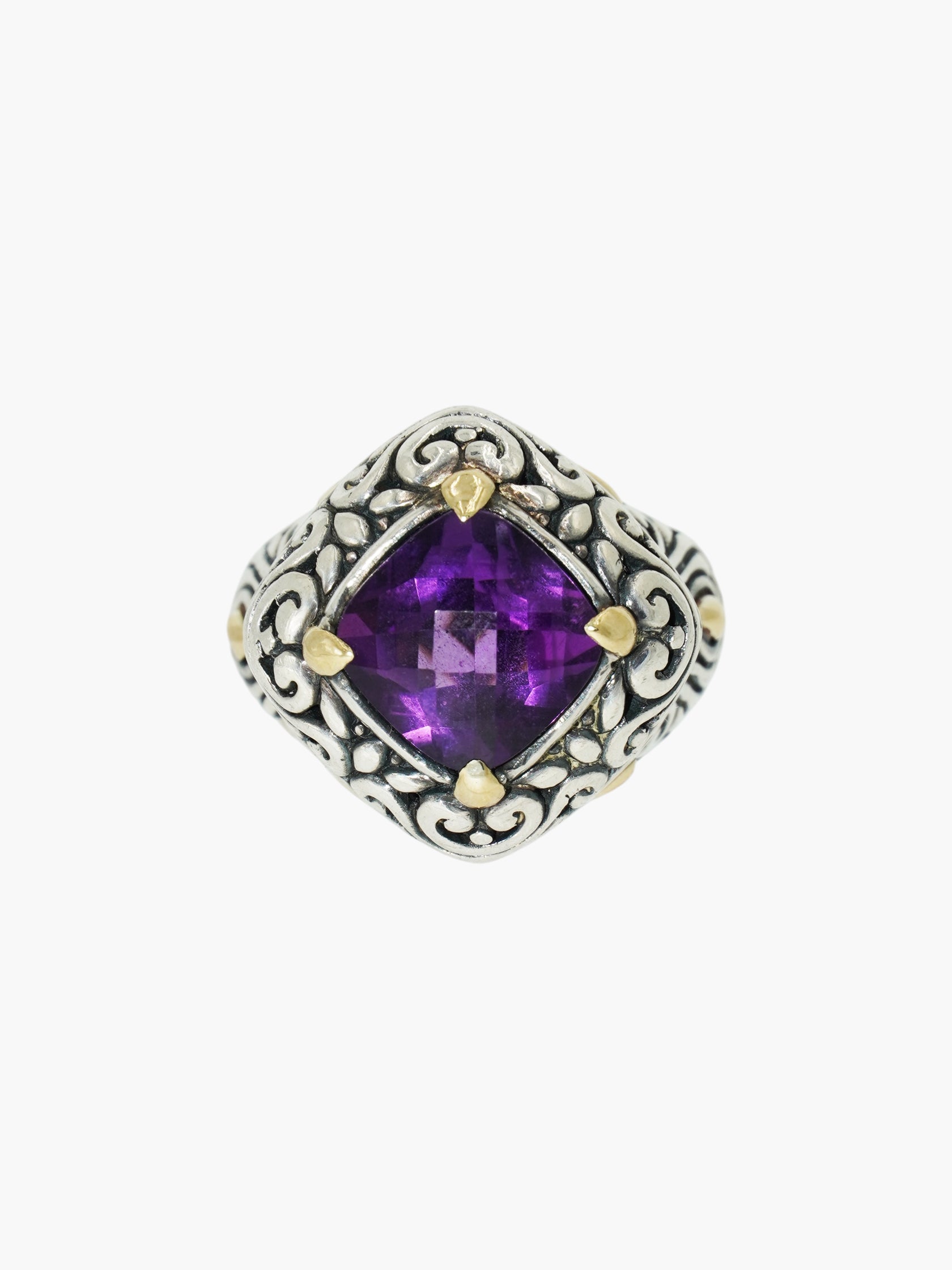 Cushion Amethyst Ring