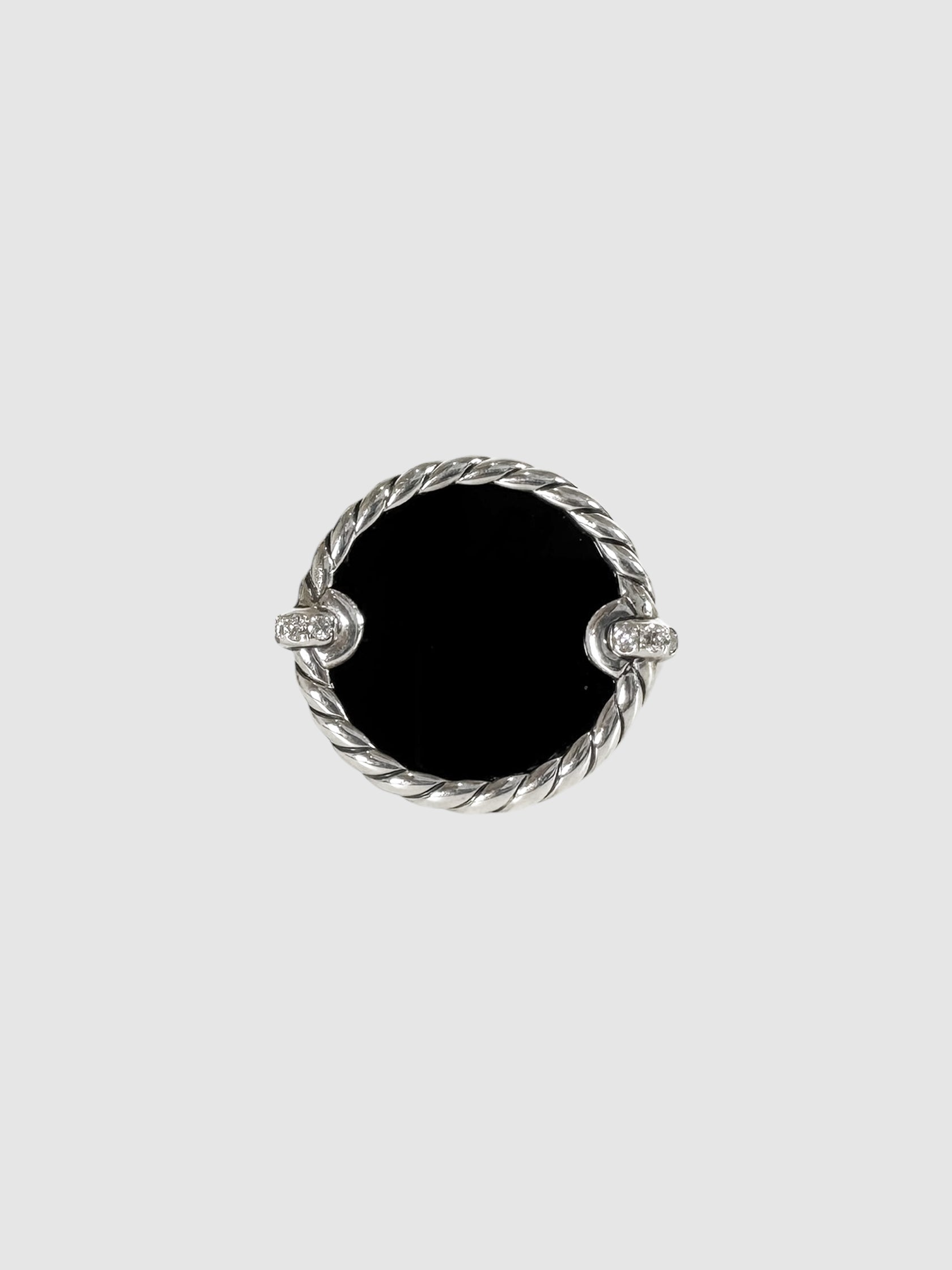 Onyx Pavé Diamond Ring