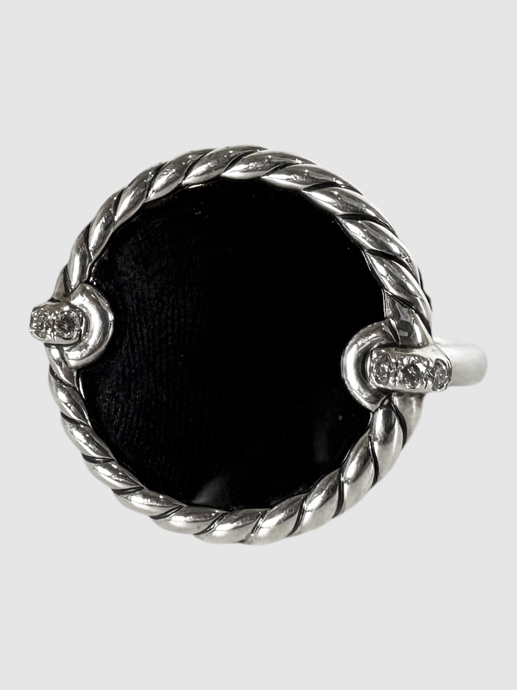 Onyx Pavé Diamond Ring