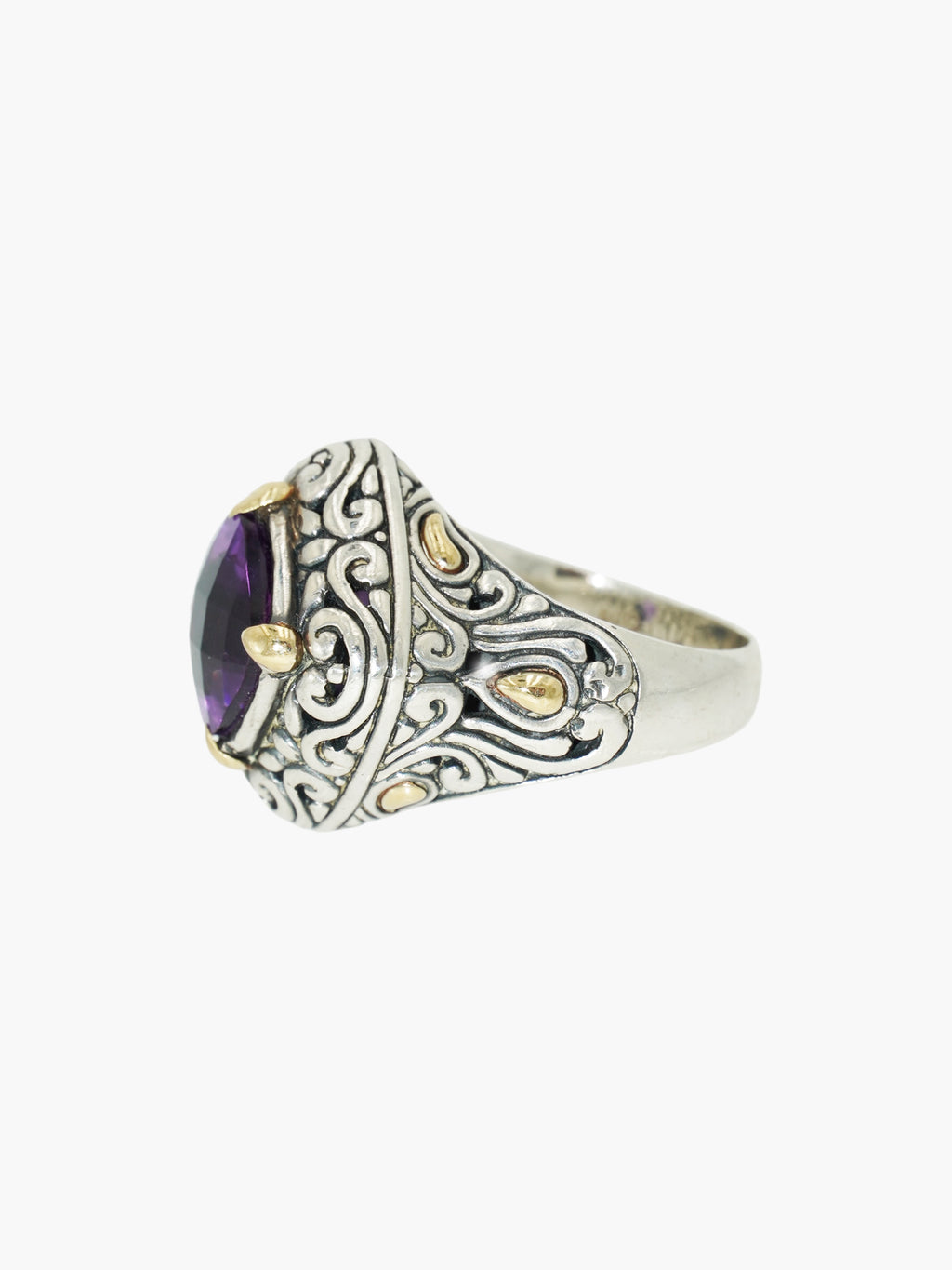 Cushion Amethyst Ring