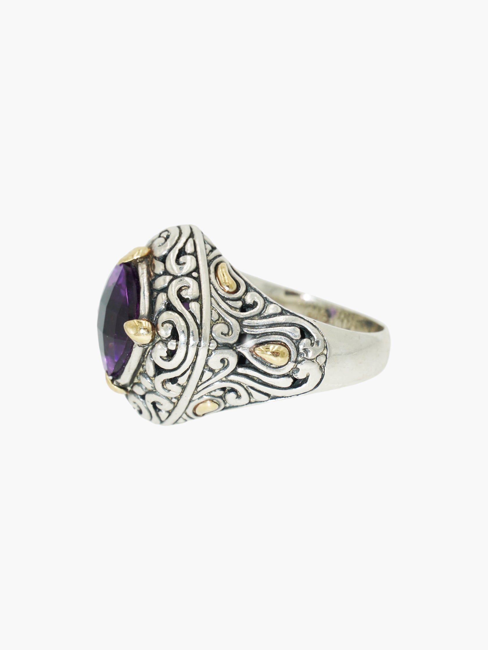 Cushion Amethyst Ring