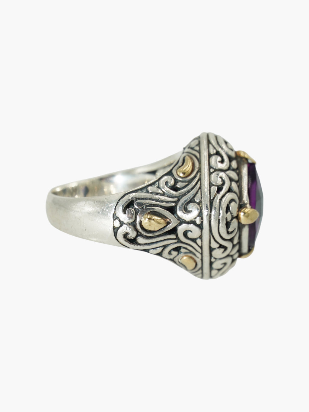 Cushion Amethyst Ring