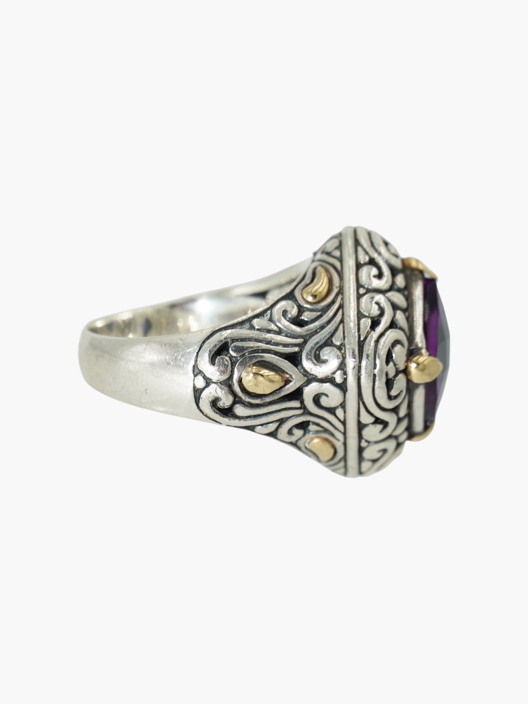 Cushion Amethyst Ring