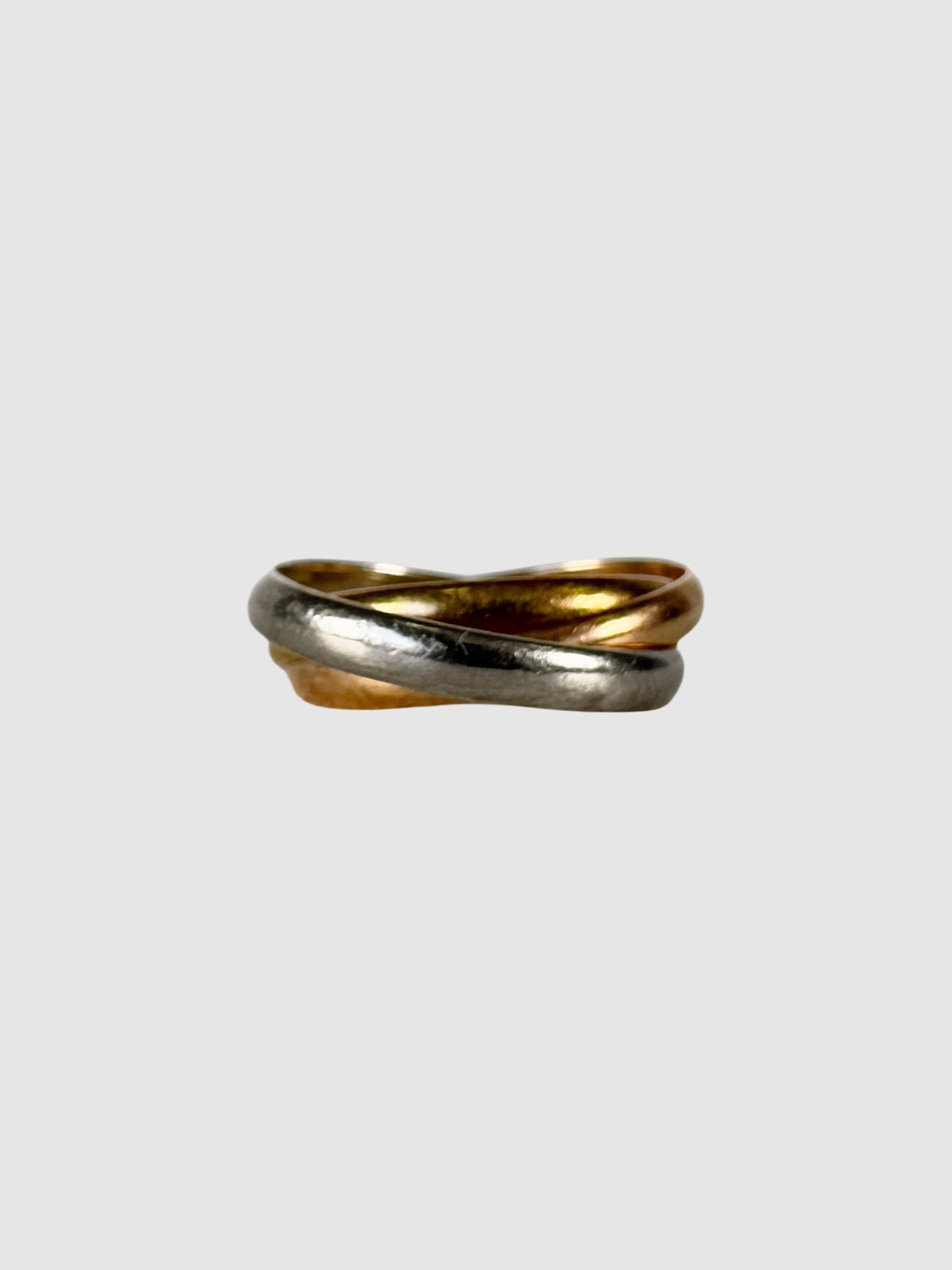 Tri Colour Trinity Band Ring