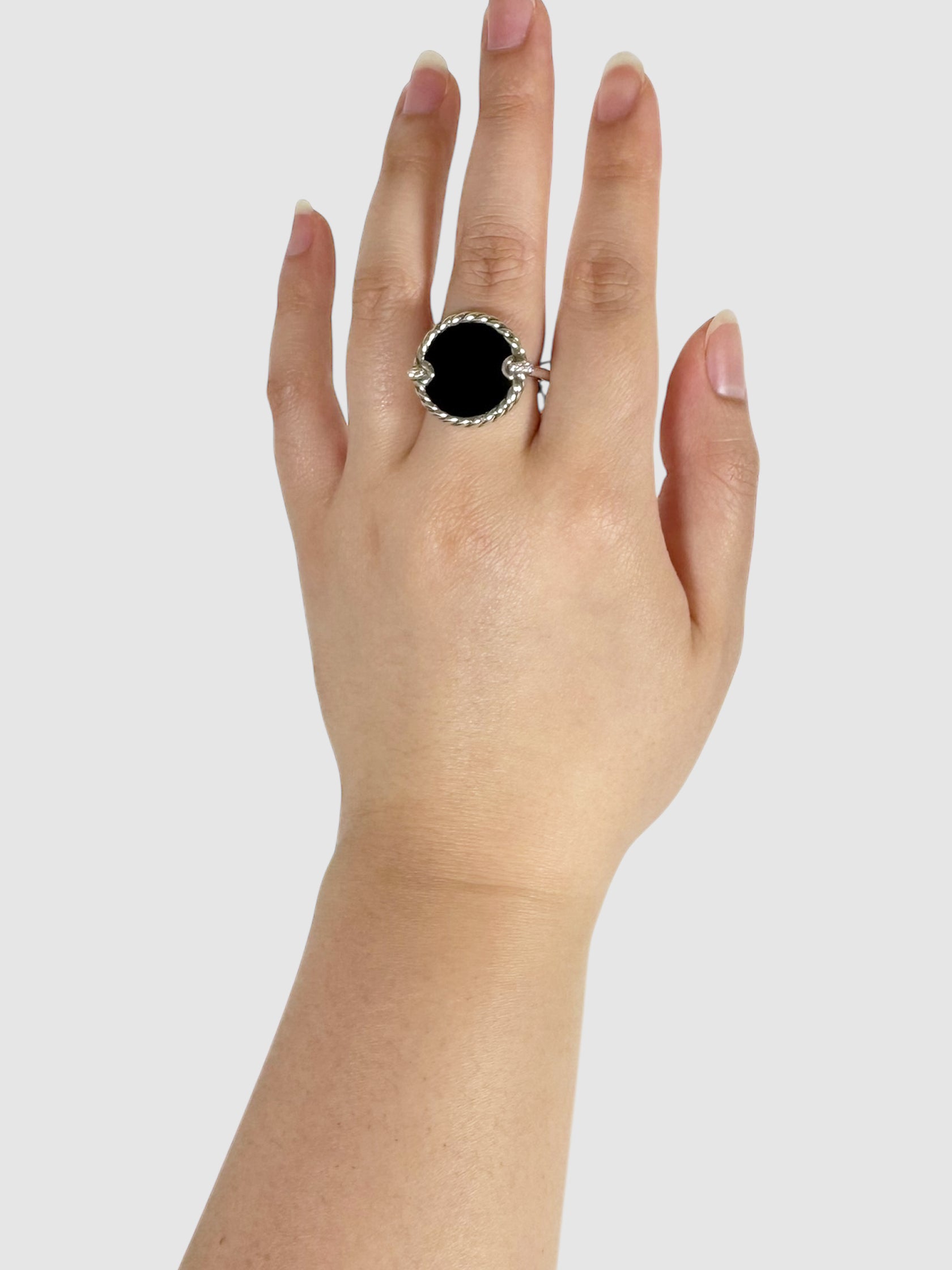 Onyx Pavé Diamond Ring