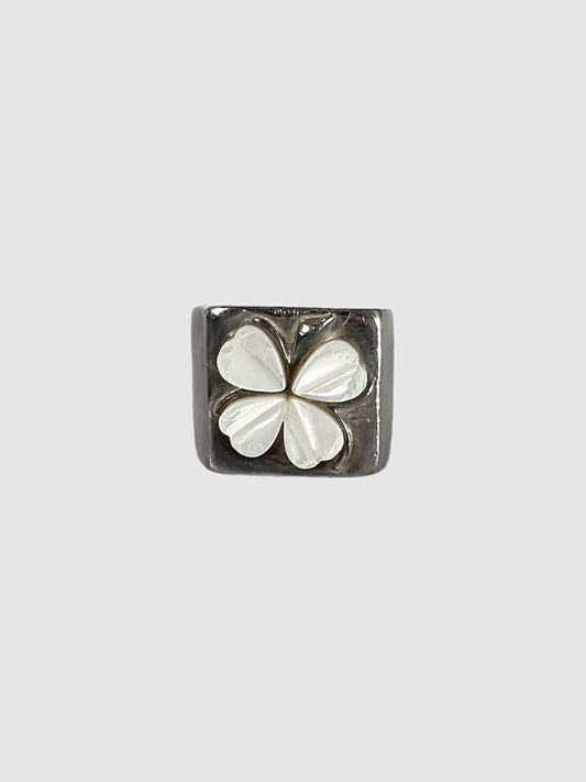 Chanel Mother of Pearl Four Leaf Clover Ring