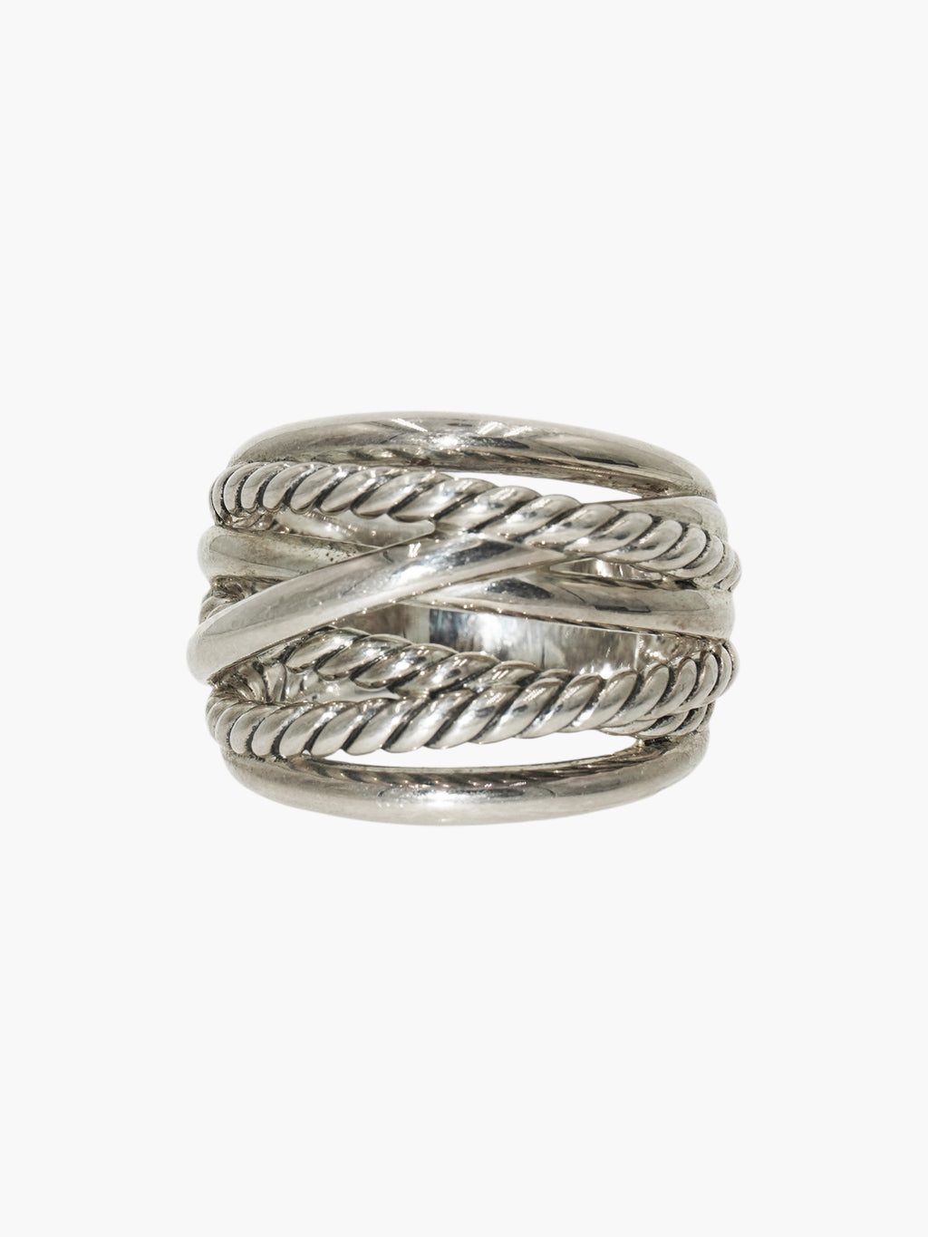 Sterling Silver Crossover Ring