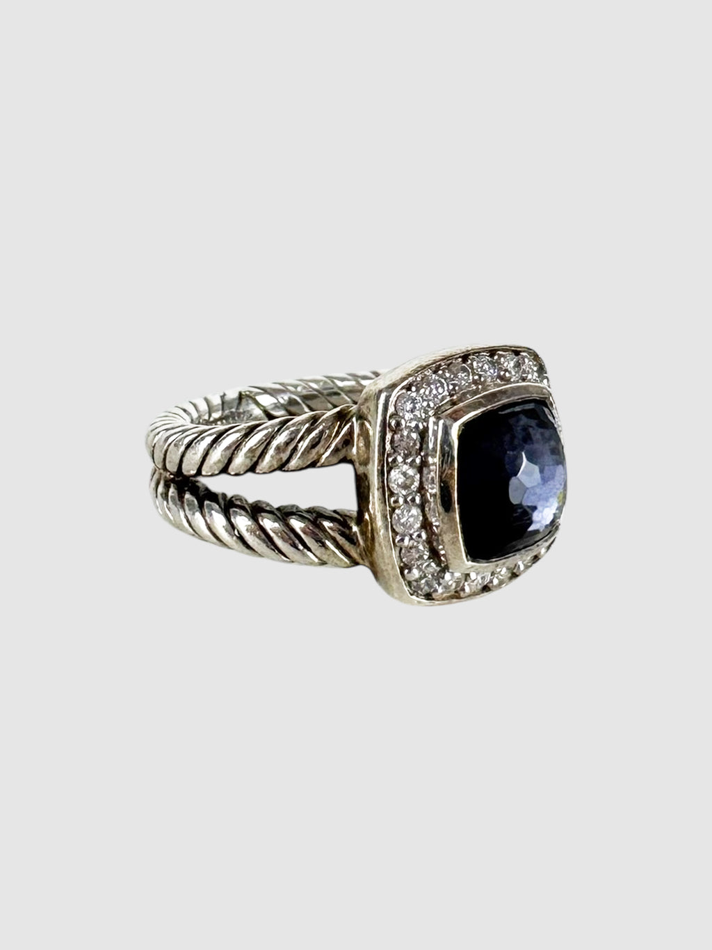 David Yurman Black Orchid and Diamond Albion Ring Luxury Designer Resale Consignment Toronto Secondhand Jewellery Jewelry