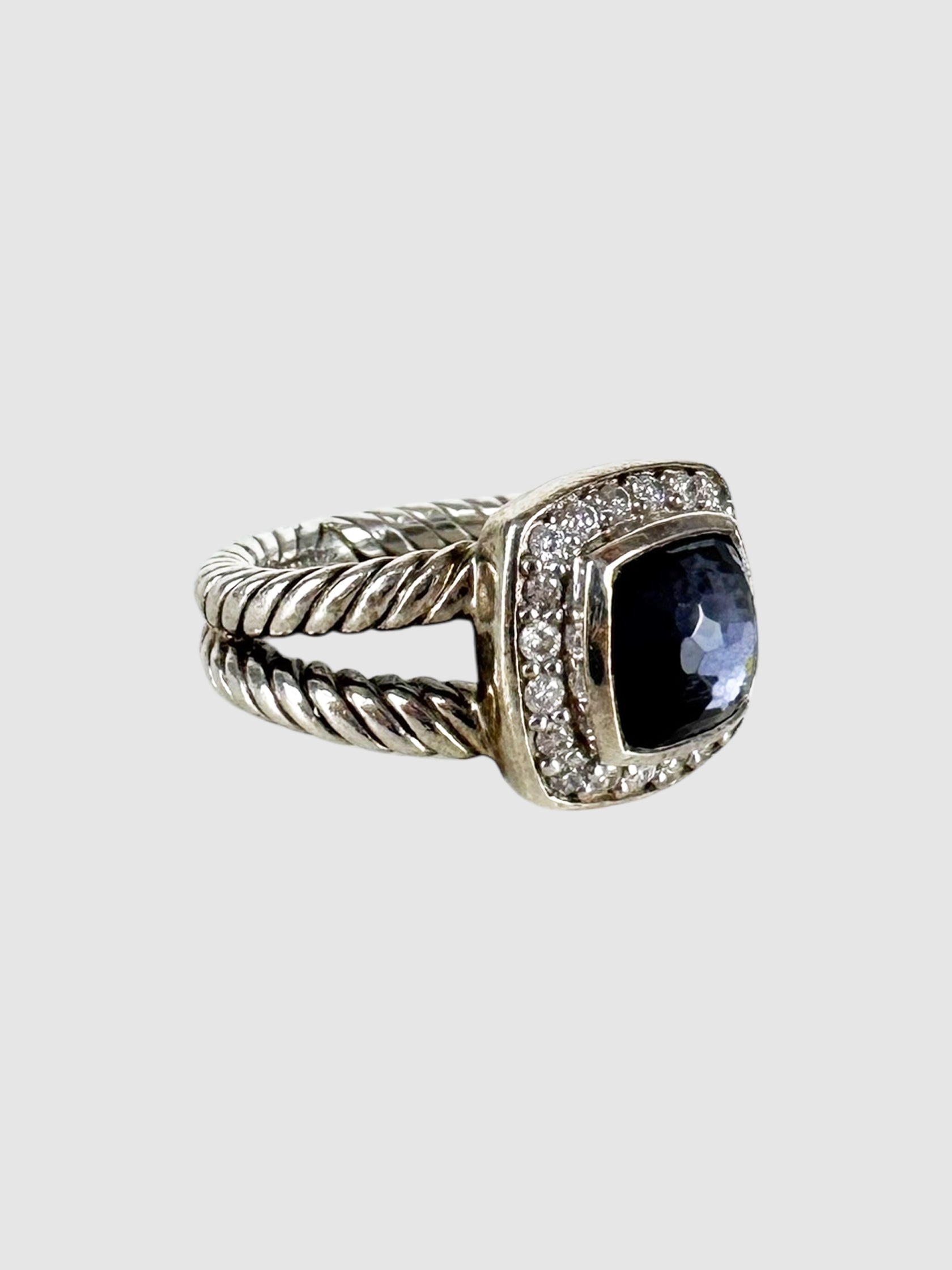 David Yurman Black Orchid and Diamond Albion Ring Luxury Designer Resale Consignment Toronto Secondhand Jewellery Jewelry