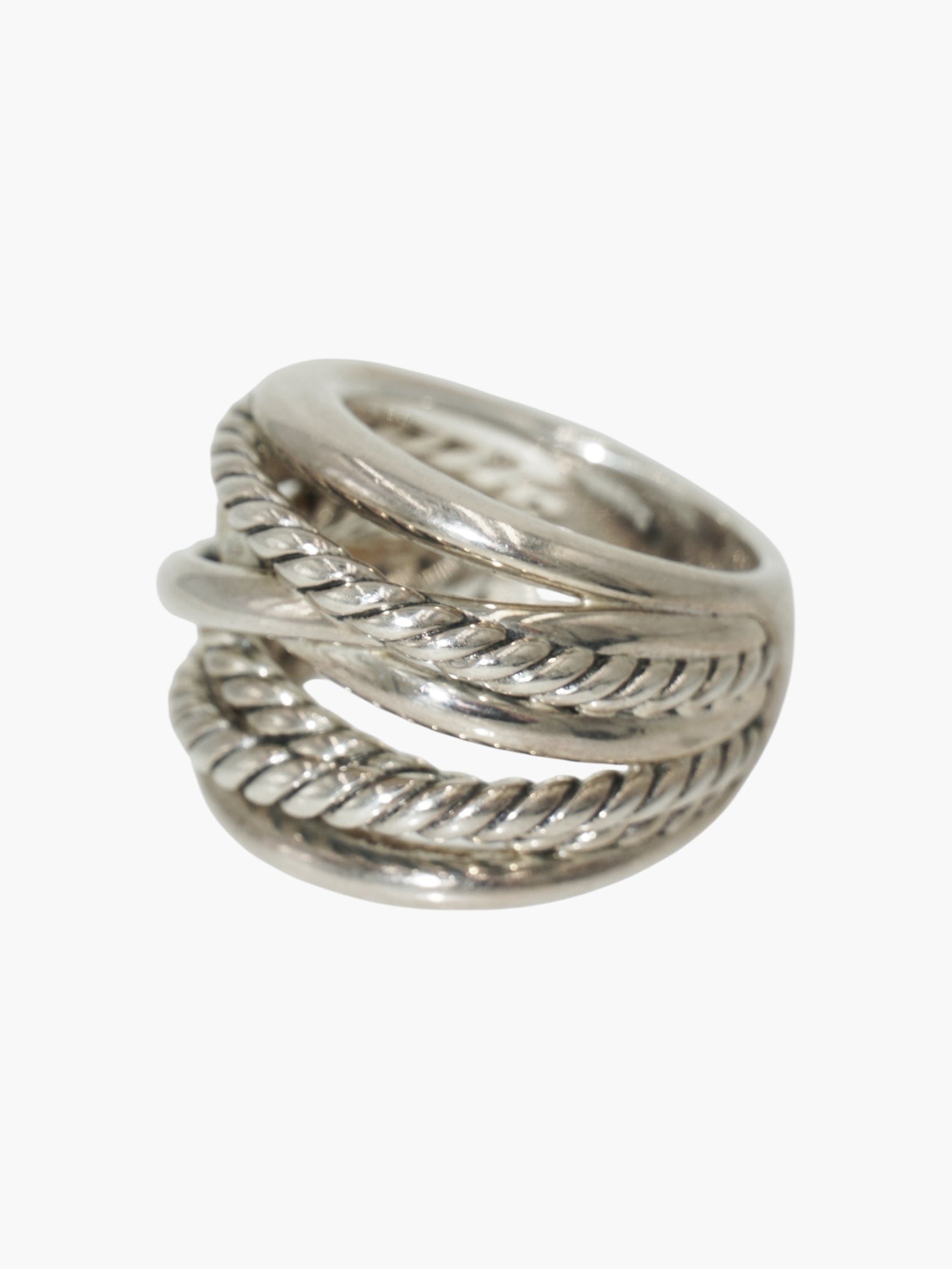 Sterling Silver Crossover Ring