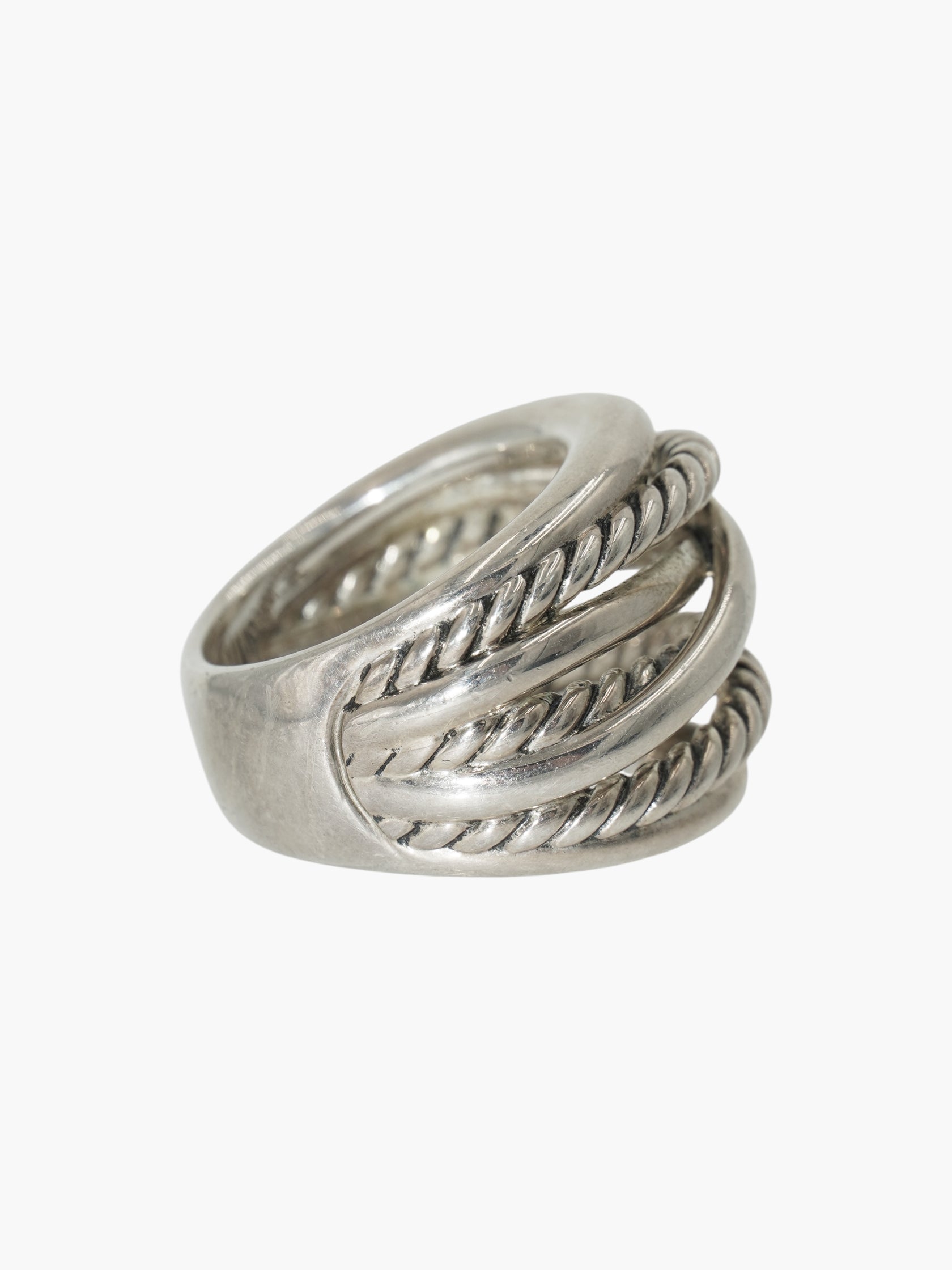 Sterling Silver Crossover Ring