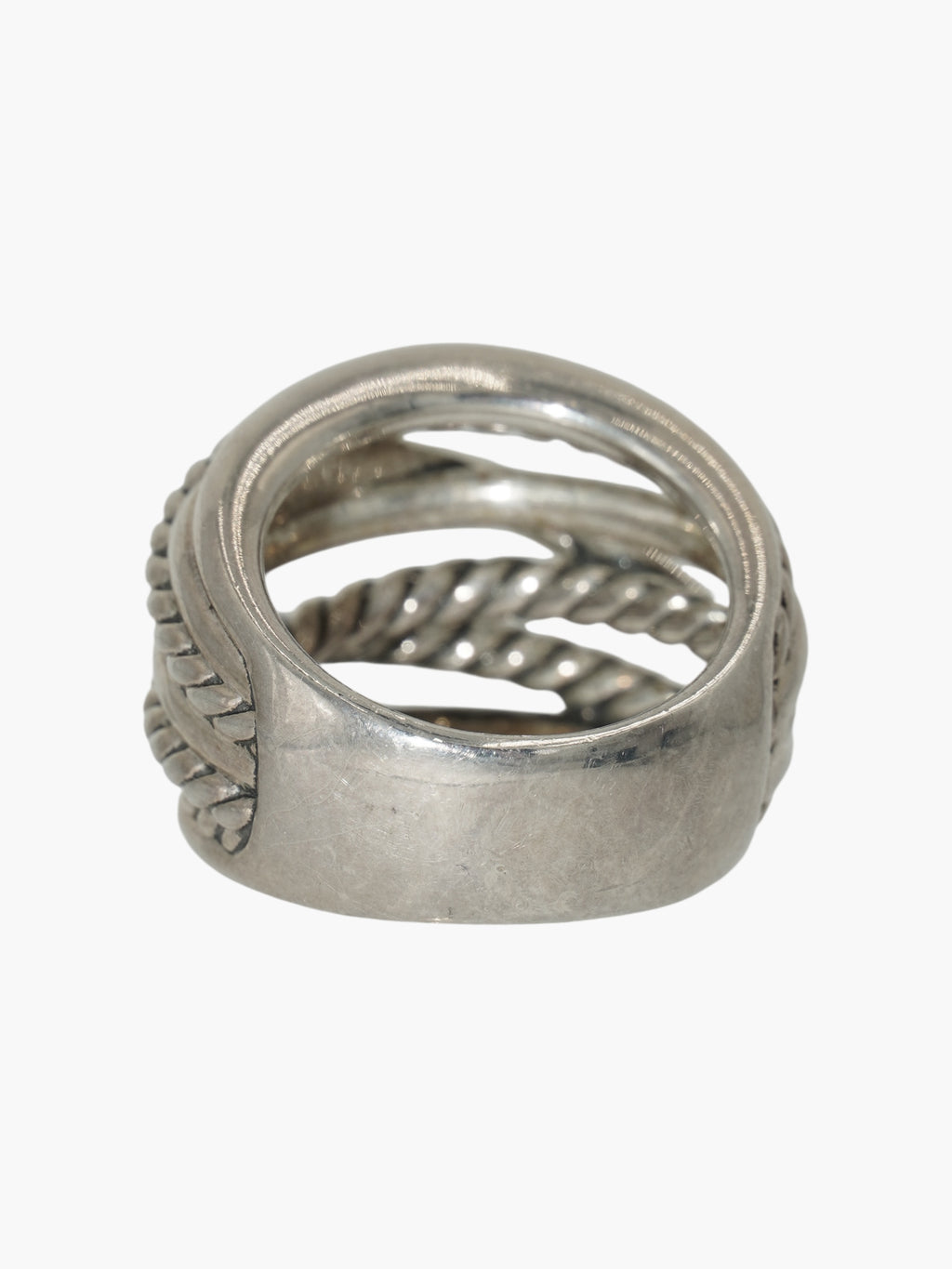Sterling Silver Crossover Ring