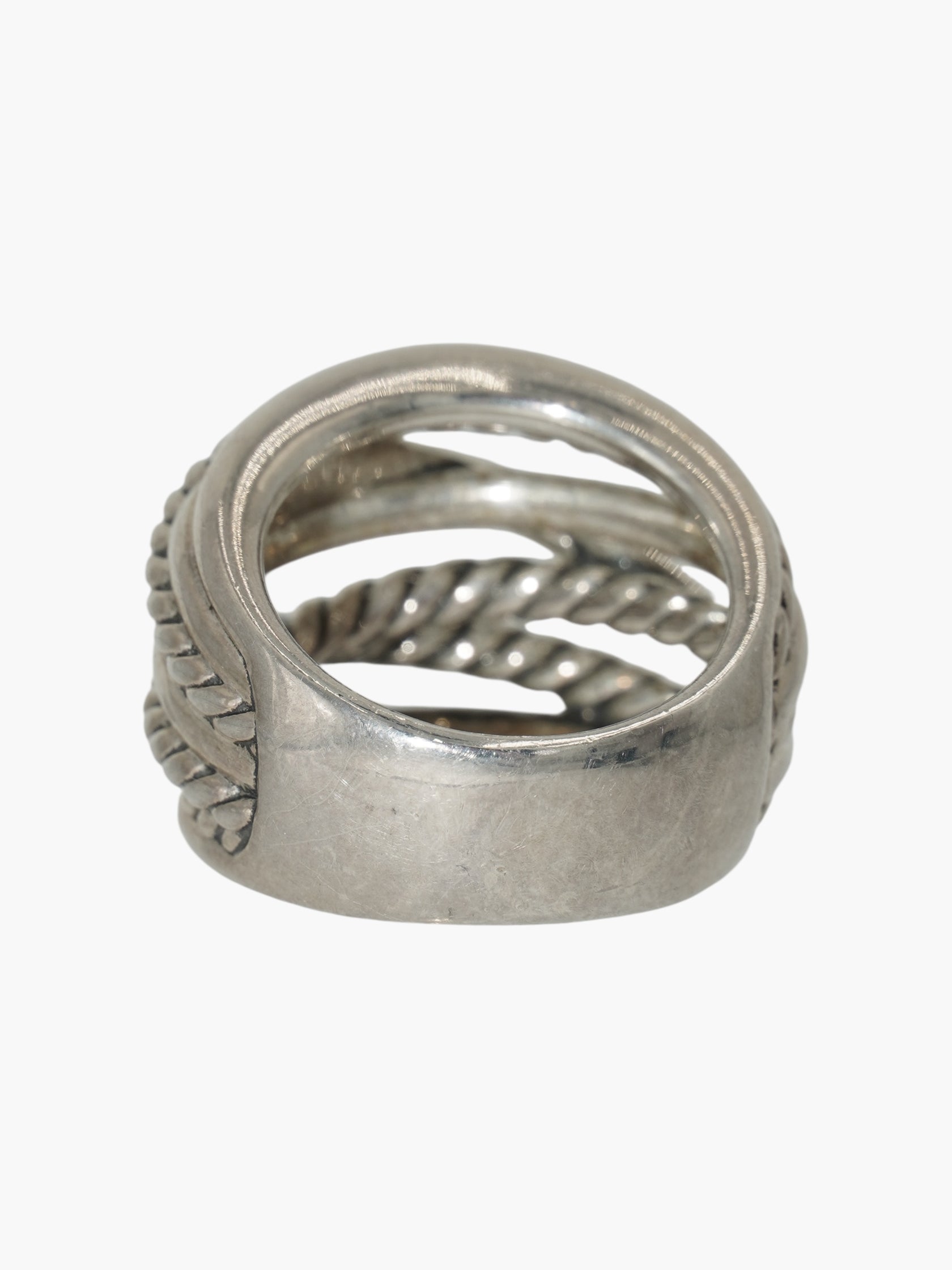 Sterling Silver Crossover Ring