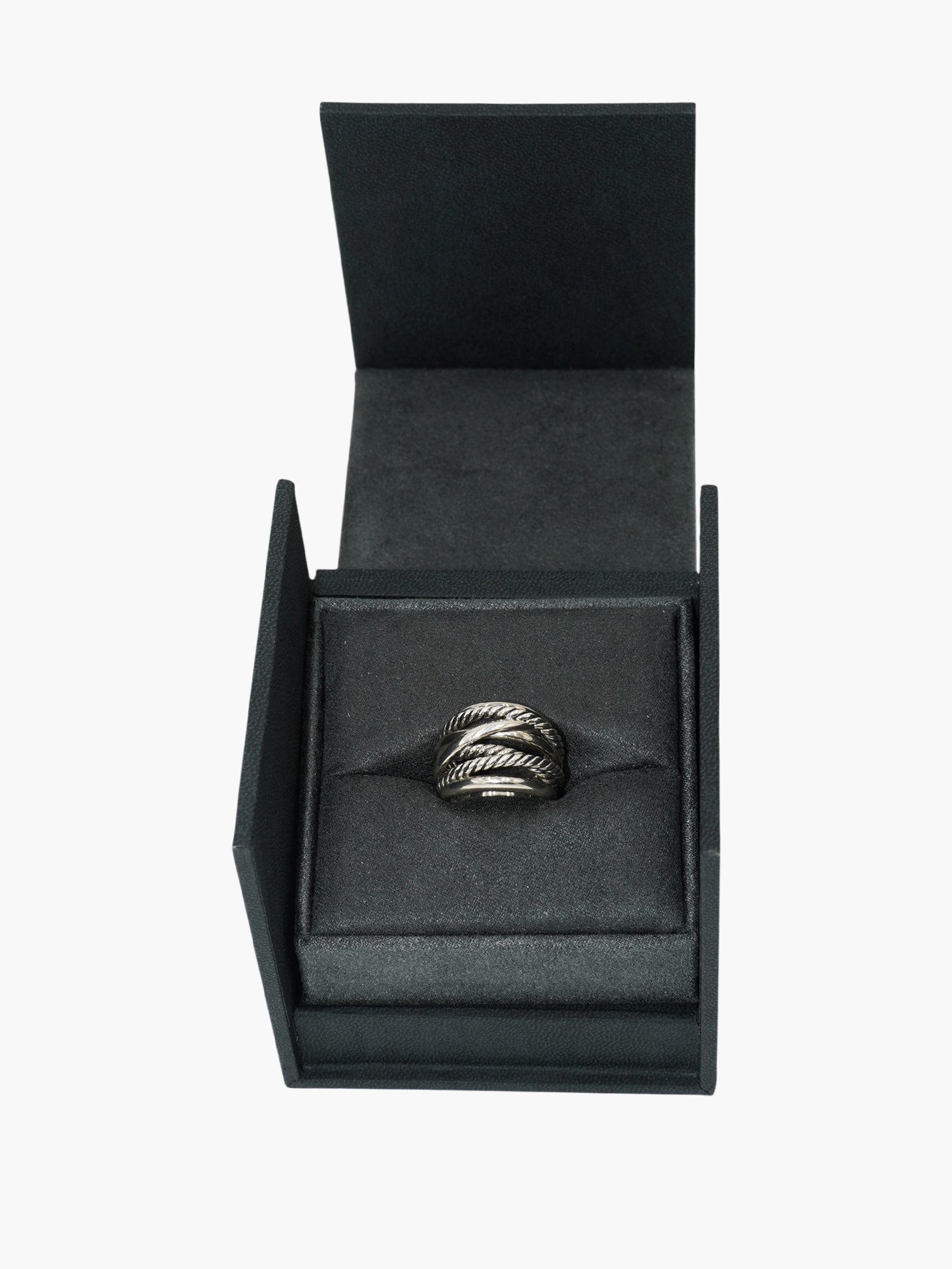 Sterling Silver Crossover Ring